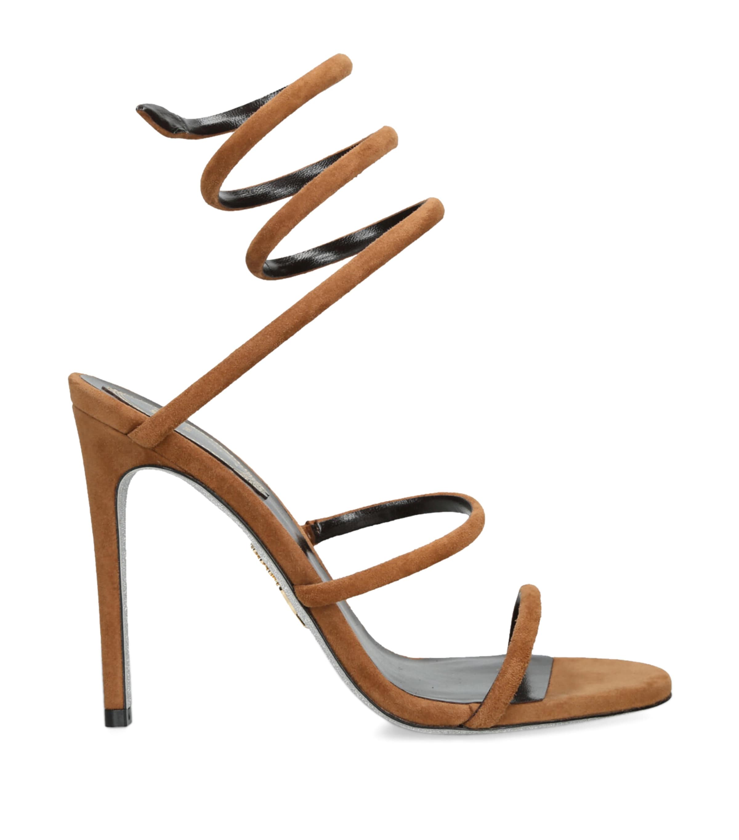 RENÉ CAOVILLA SUEDE CLEO SANDALS 105 