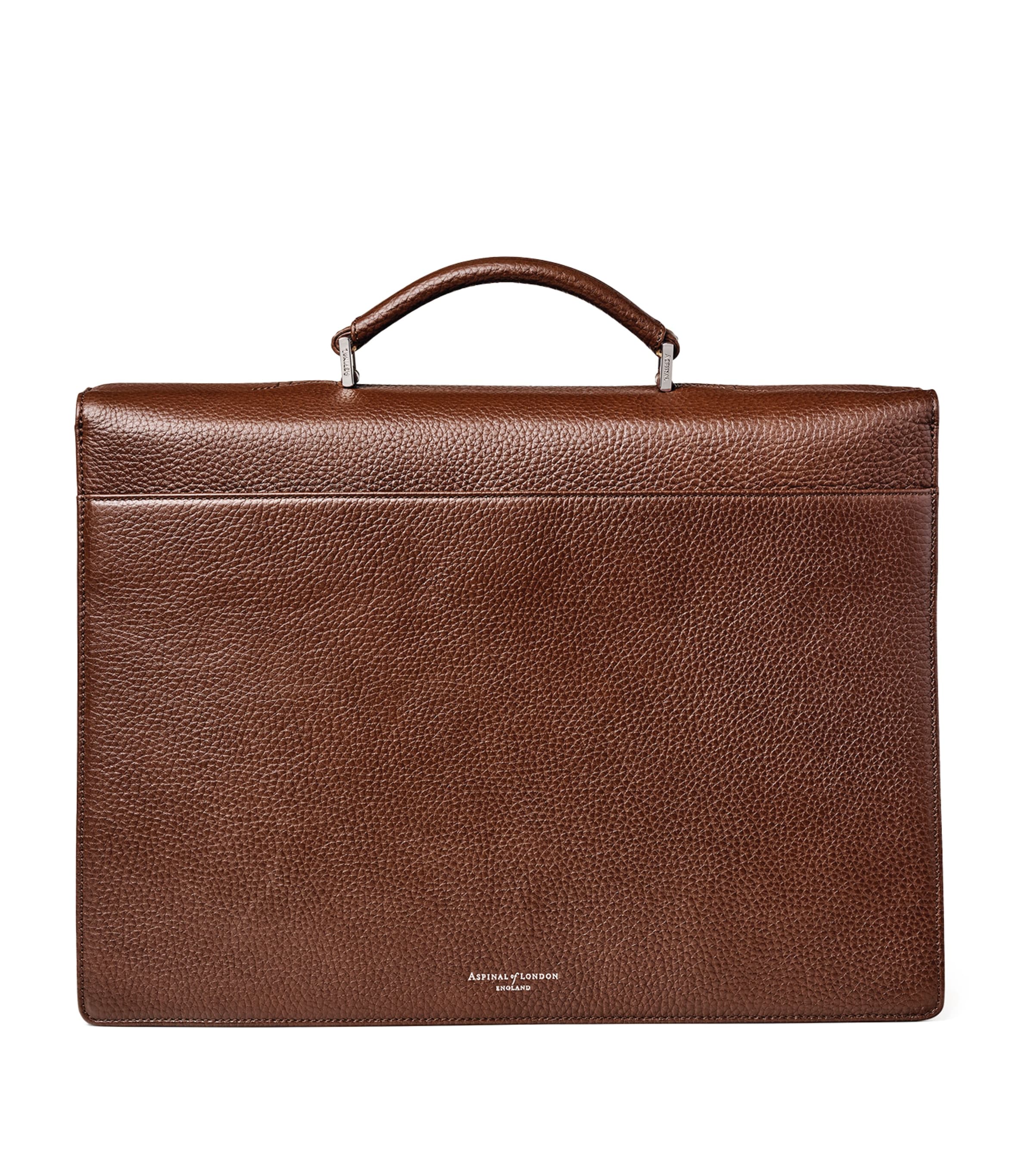 Leather City Laptop Briefcase TOBACCO Image 4