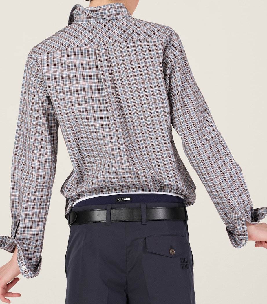 Cotton Check Shirt F0OBD Image 3