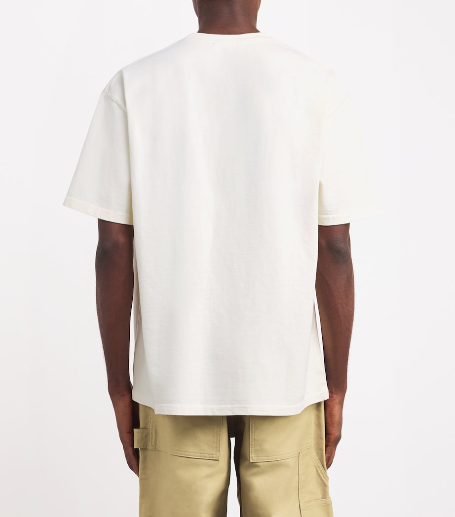 Rhude Mens Cotton Logo Sardines T-Shirt Vtg White Image 4