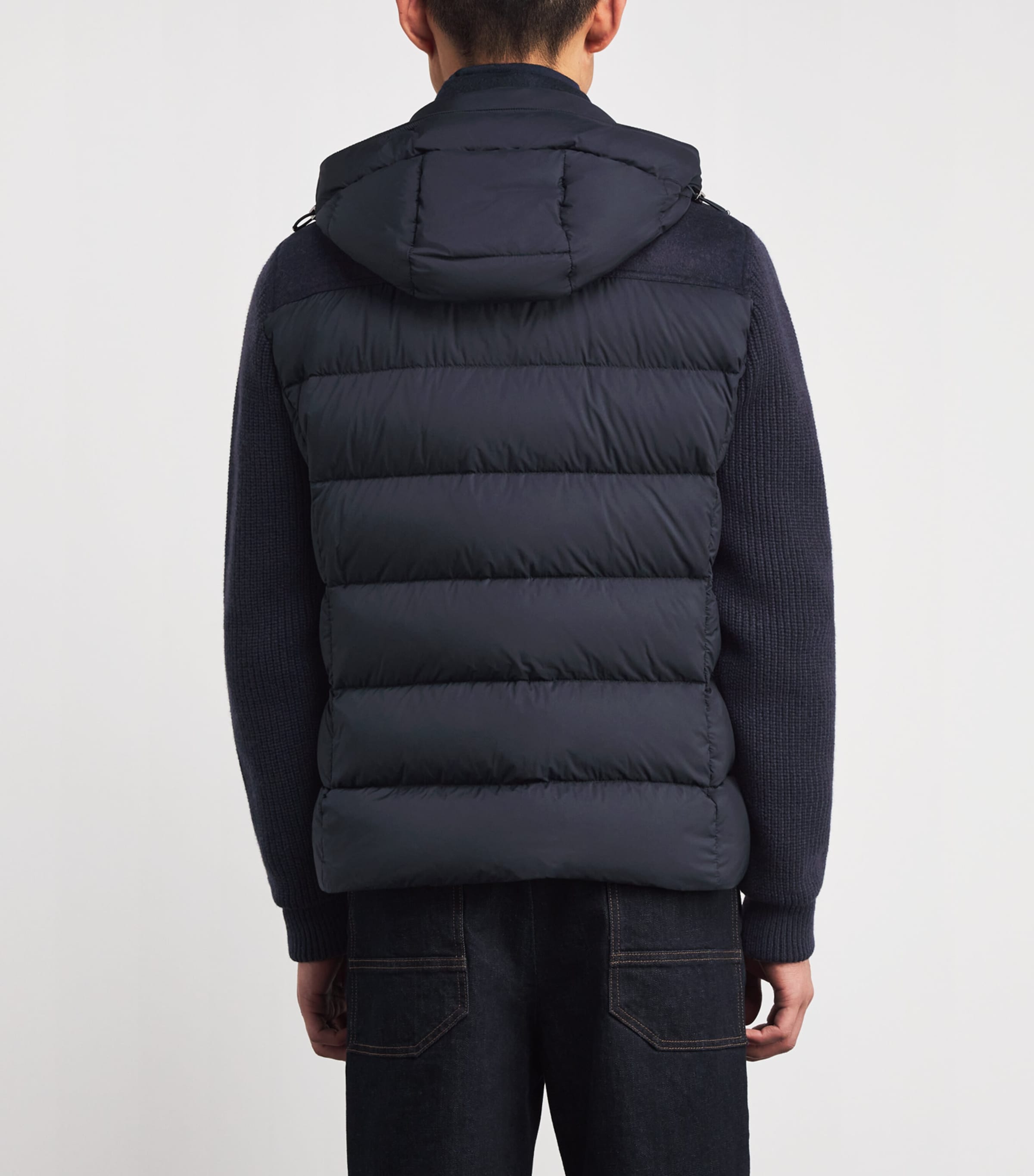 Wool-Cashmere-Blend Hybrid Puffer Jacket V1980 BLU GREY Image 4