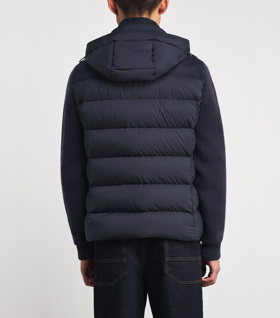 Wool-Cashmere-Blend Hybrid Puffer Jacket V1980 BLU GREY Image 4