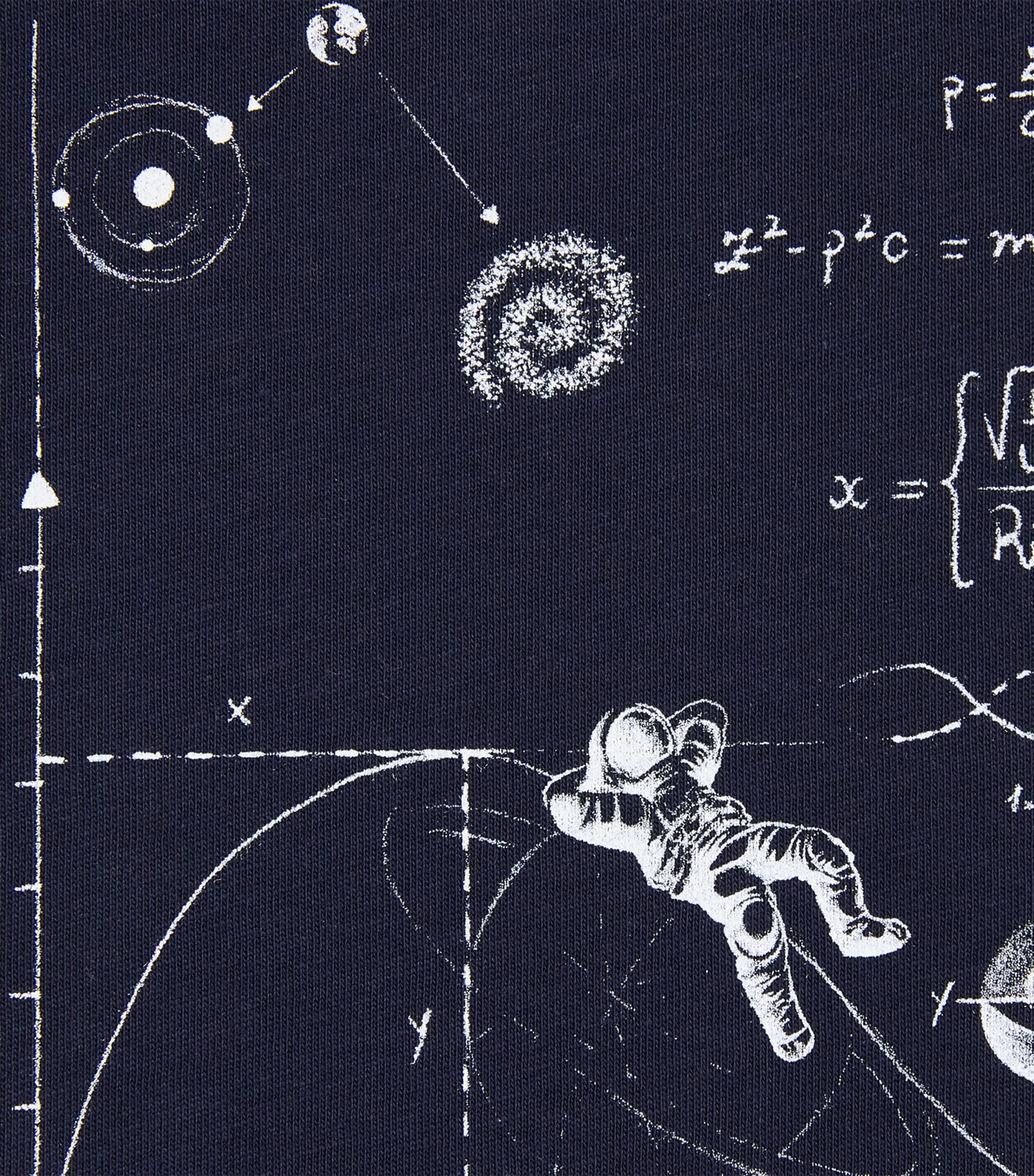 Cotton Long-Sleeve T-Shirt (2-14 Years) 497NAVY BLUE Image 3