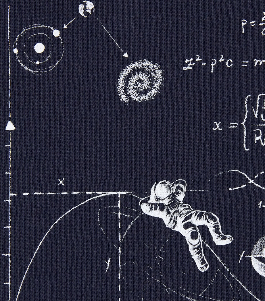 Cotton Long-Sleeve T-Shirt (2-14 Years) 497NAVY BLUE Image 3