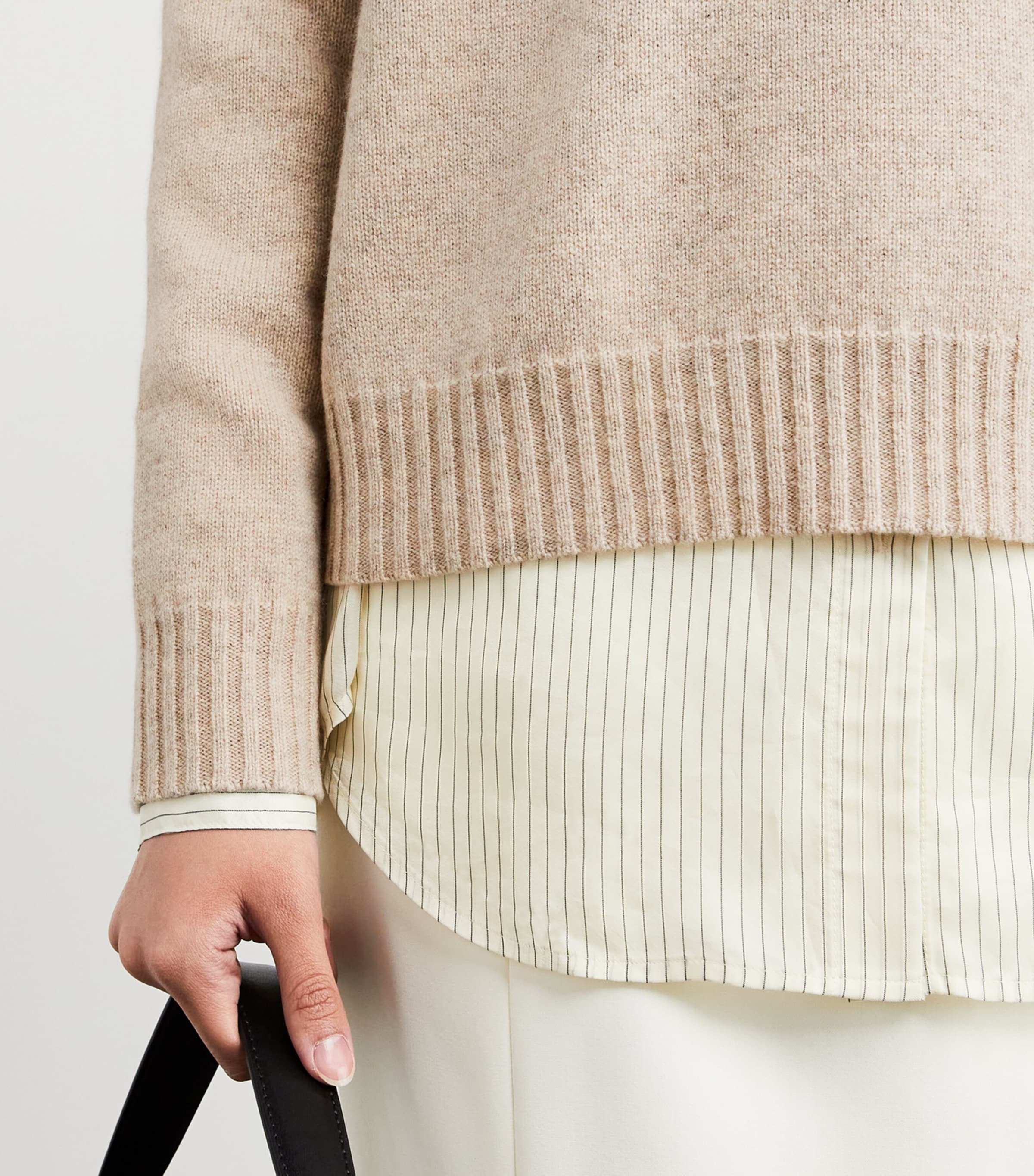 Cashmere Knit Sweater BEIGE Image 6