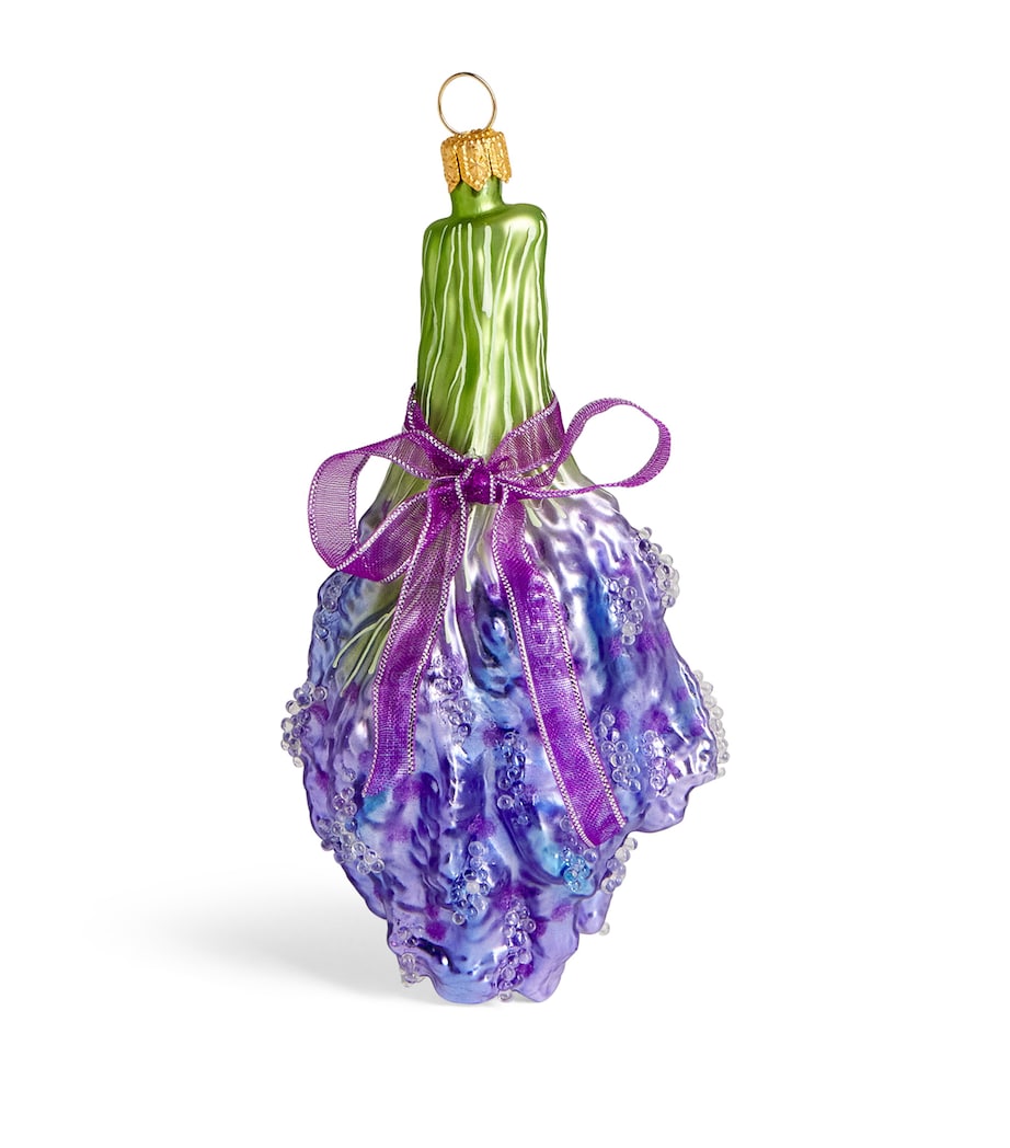 Harrods Glass Lavender Bouquet Tree Decoration Image 1