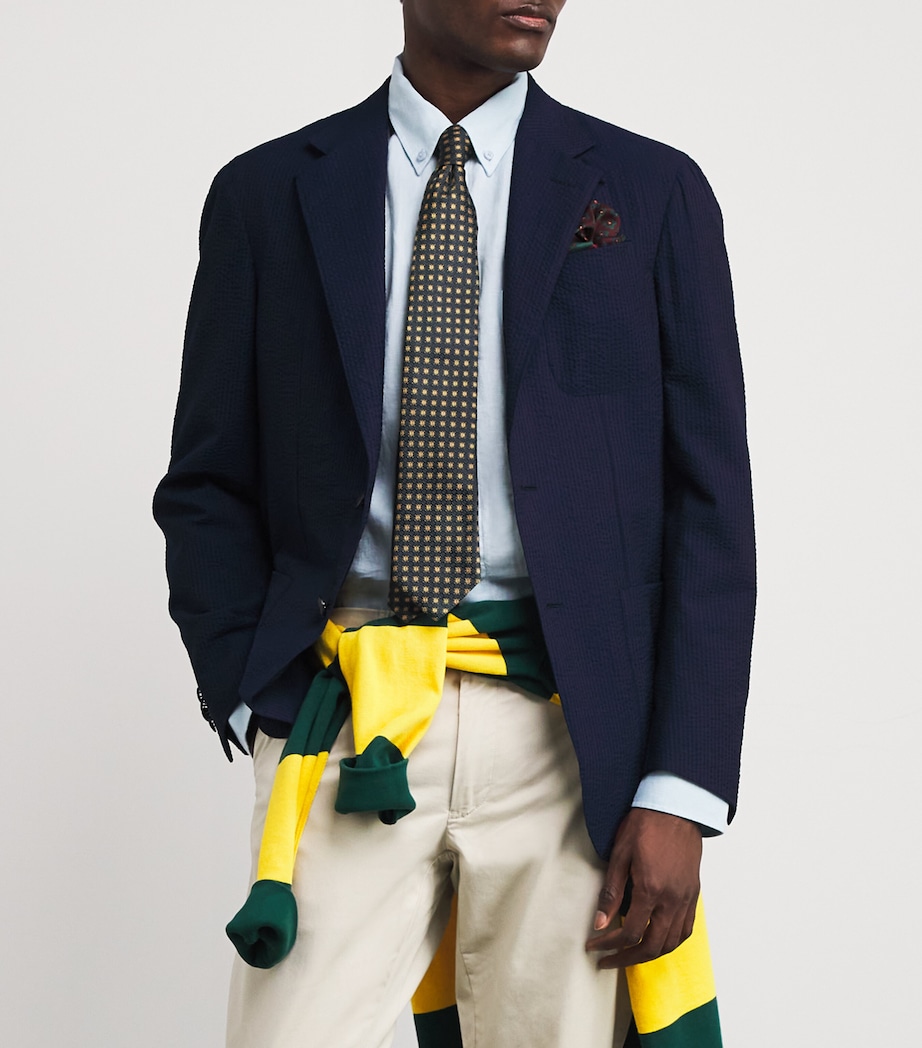 Silk Foulard Pocket Square DARK RED Image 2