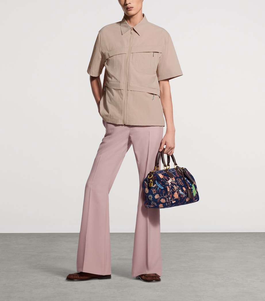 LOUIS VUITTON Mens Glamping Short-Sleeve Shirt Camel Brown Image 2