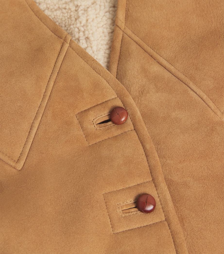 Shearling Tatoosh Gilet 0001 CAMEL Image 5