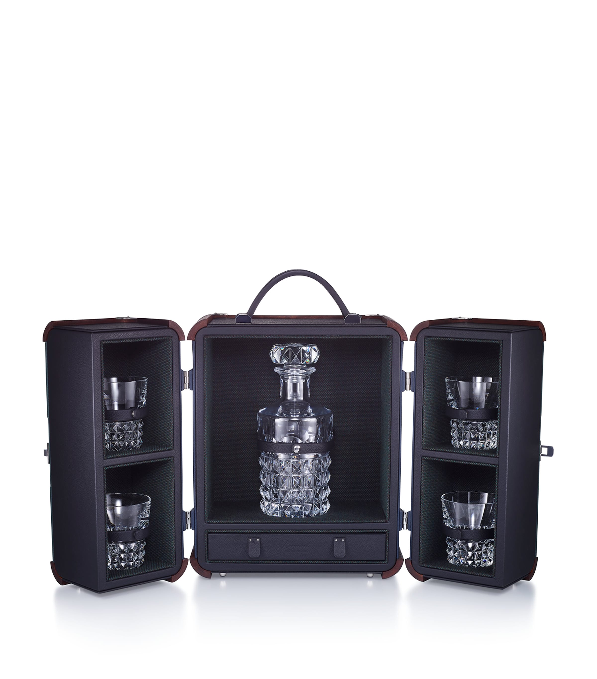 Baccarat Leather-Oak Louxor OctogoneTrunk Clear Image 4