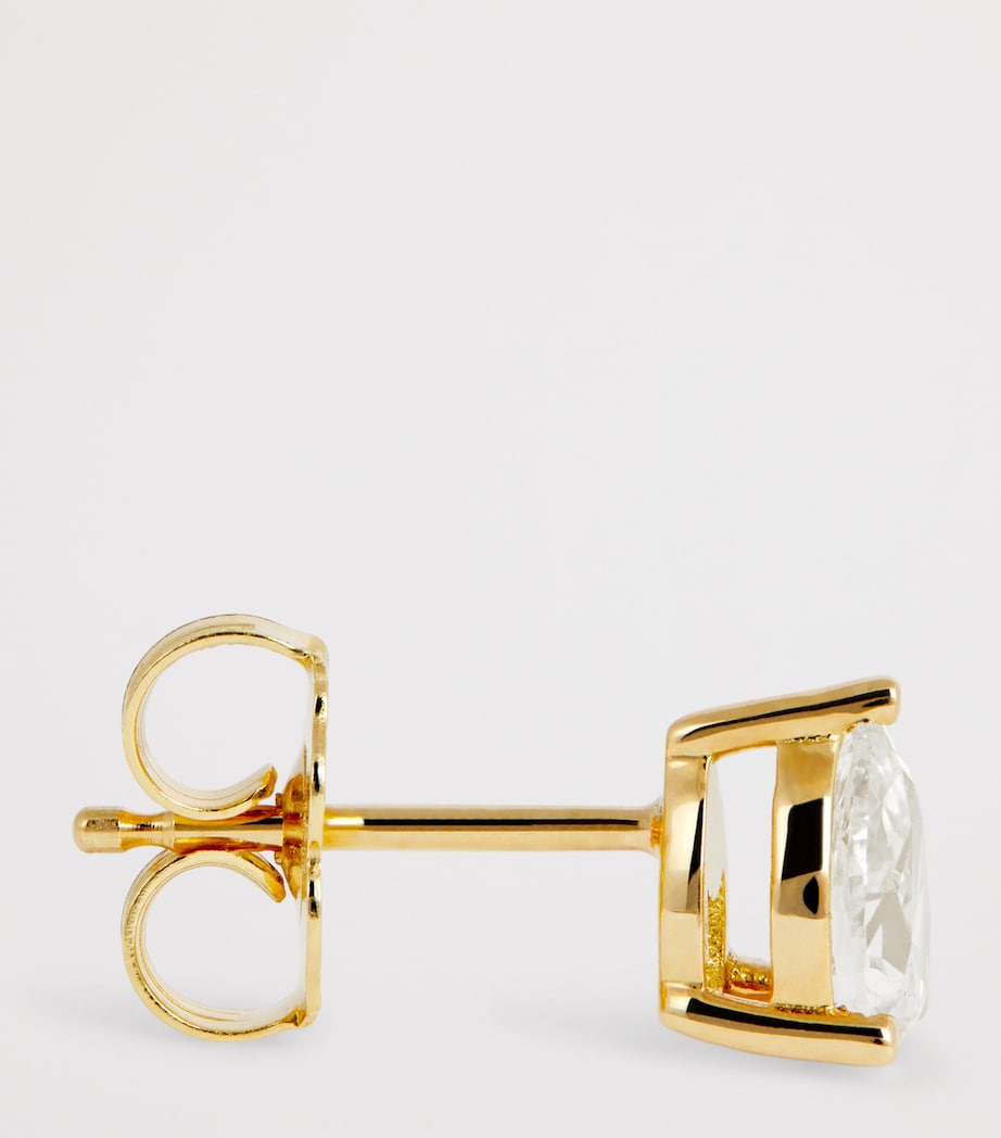 Yellow Gold and Diamond Pear Stud Earrings (0.50ct) YELLOW GOLD Image 3