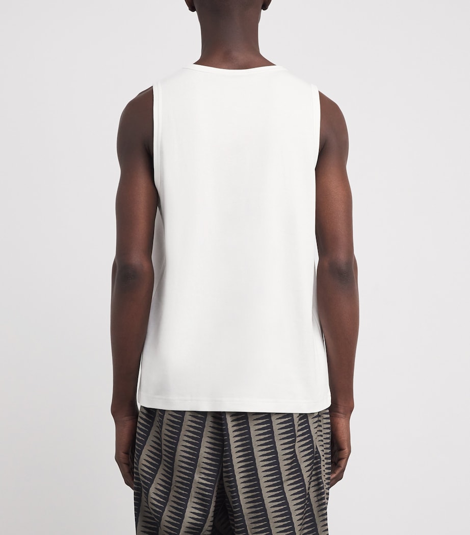 Cotton Logo Tank Top F0037 Image 4