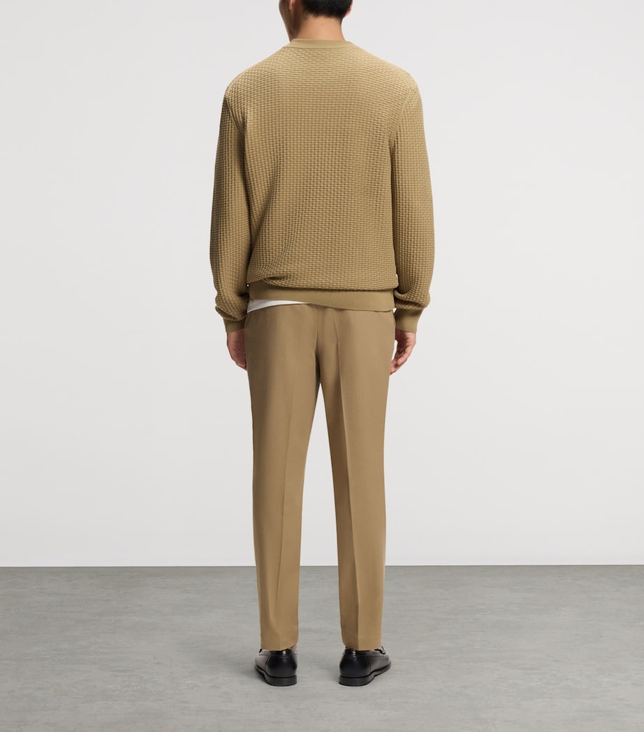 Cotton Textured Sweater 252 Image 3