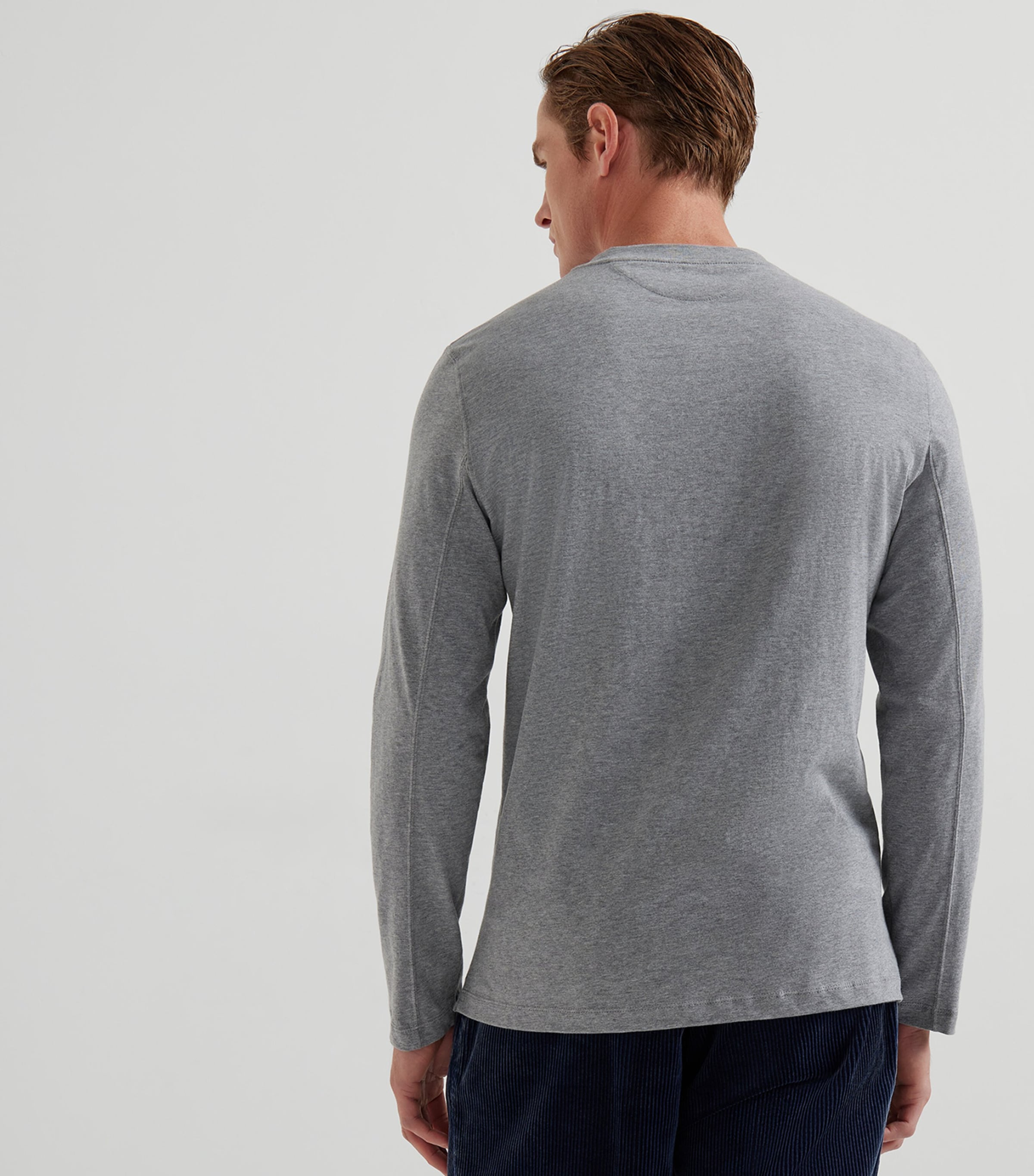 Brunello Cucinelli Grey Cotton Long-Sleeve T-Shirt | Harrods UK