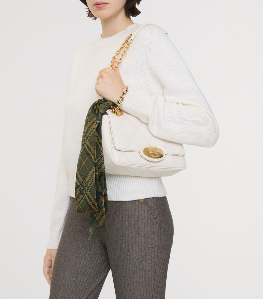 Skinny Silk Reversible Scarf MOAT GREEN Image 3