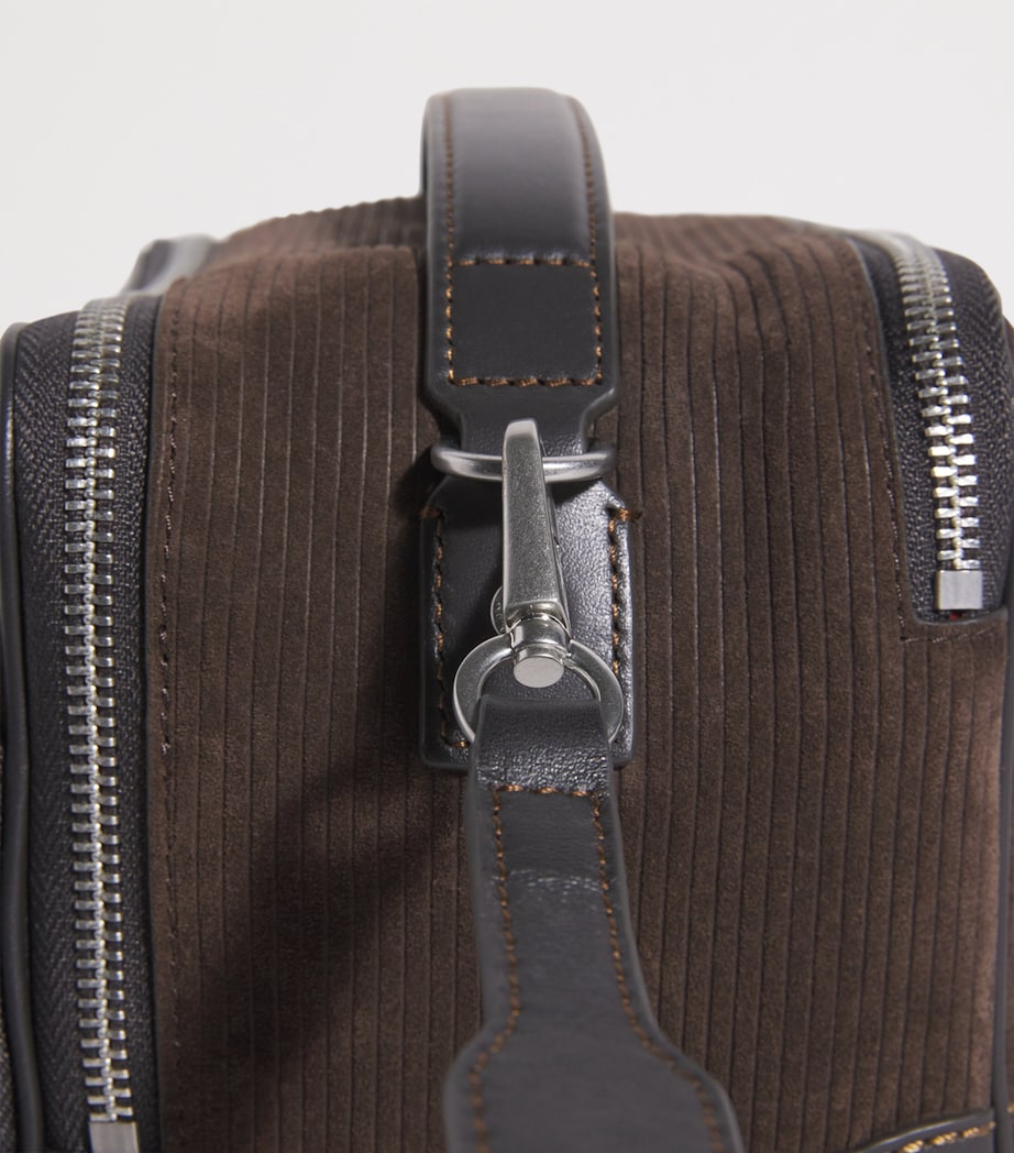 Suede Camera Cross-Body Bag 69_DARK BROWN Image 6