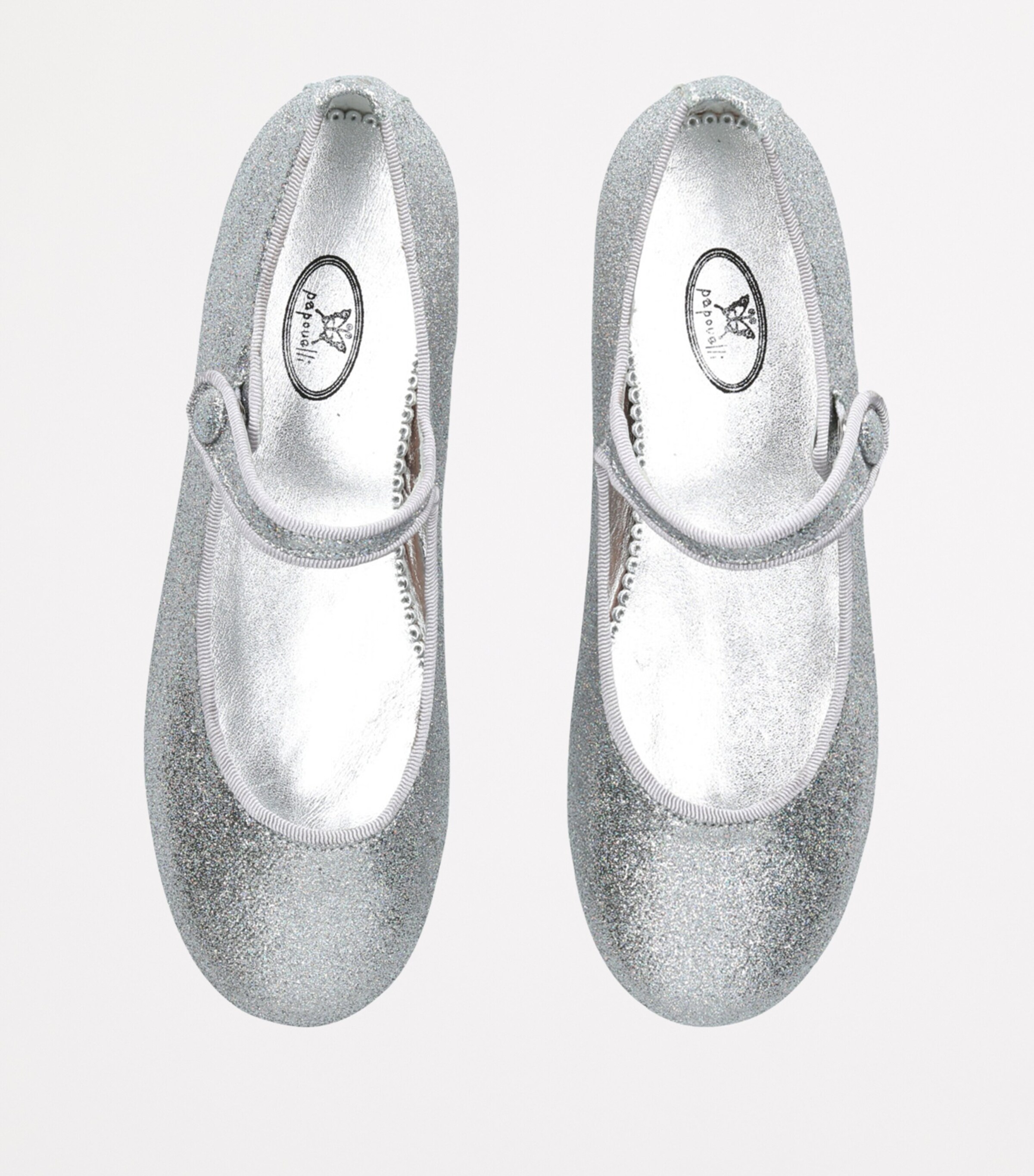 papouelli Glitter Ballet Flats Silver Image 4