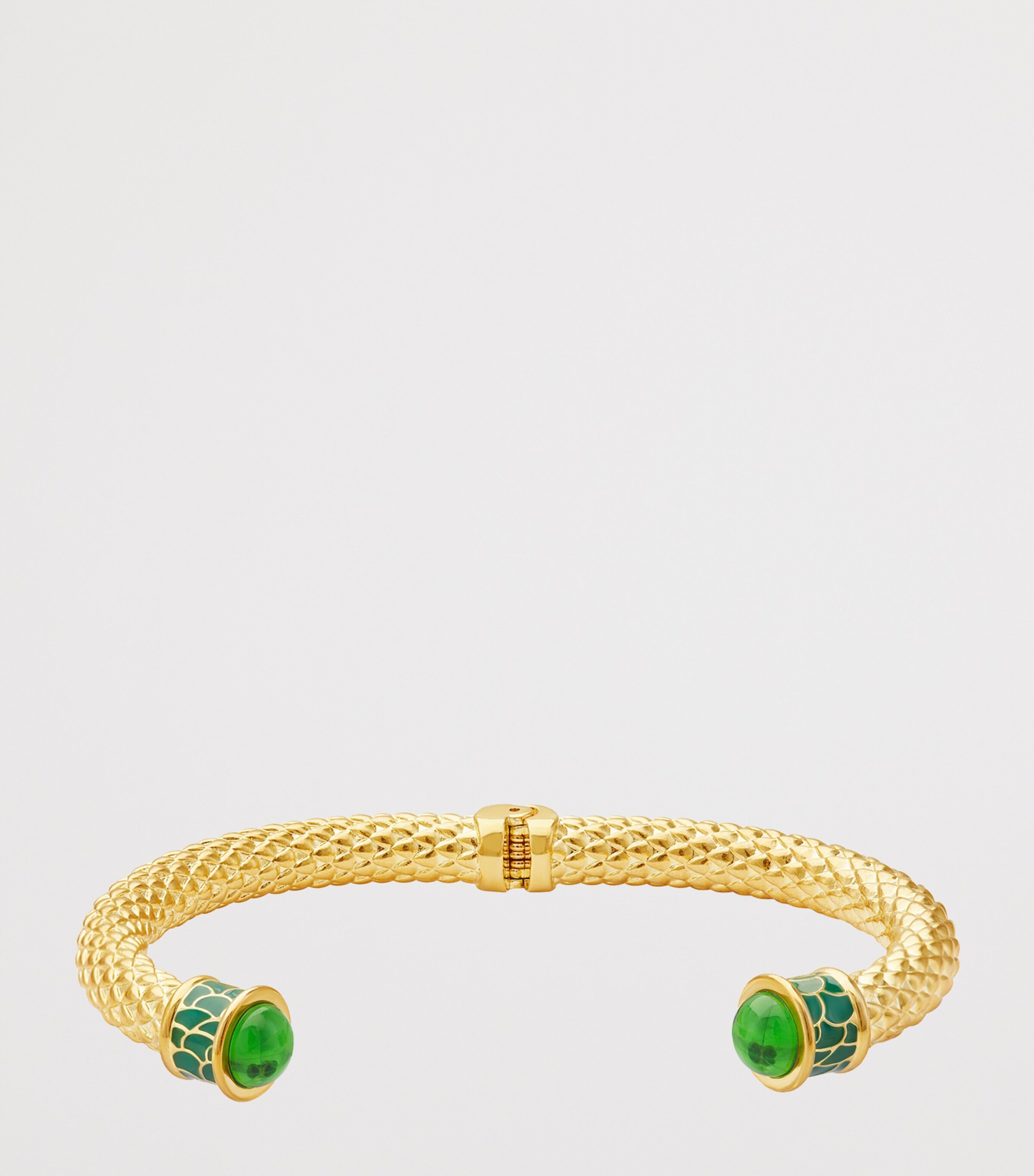 Halcyon Days Gold-Plated Minoan Torque Bracelet Green/gold Image 2