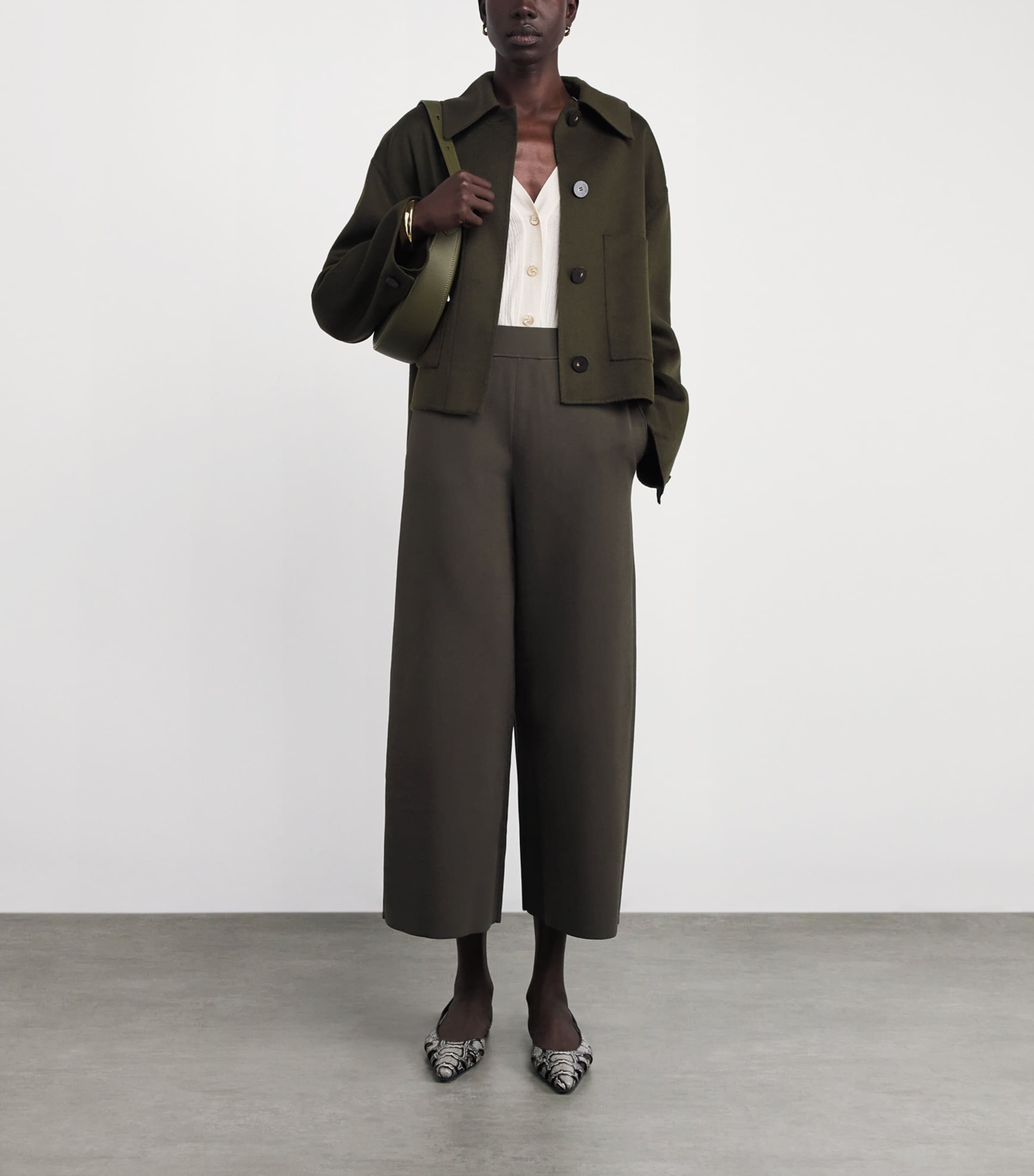 Milano-Knit Wide-Leg Trousers PALM LEAF Image 2