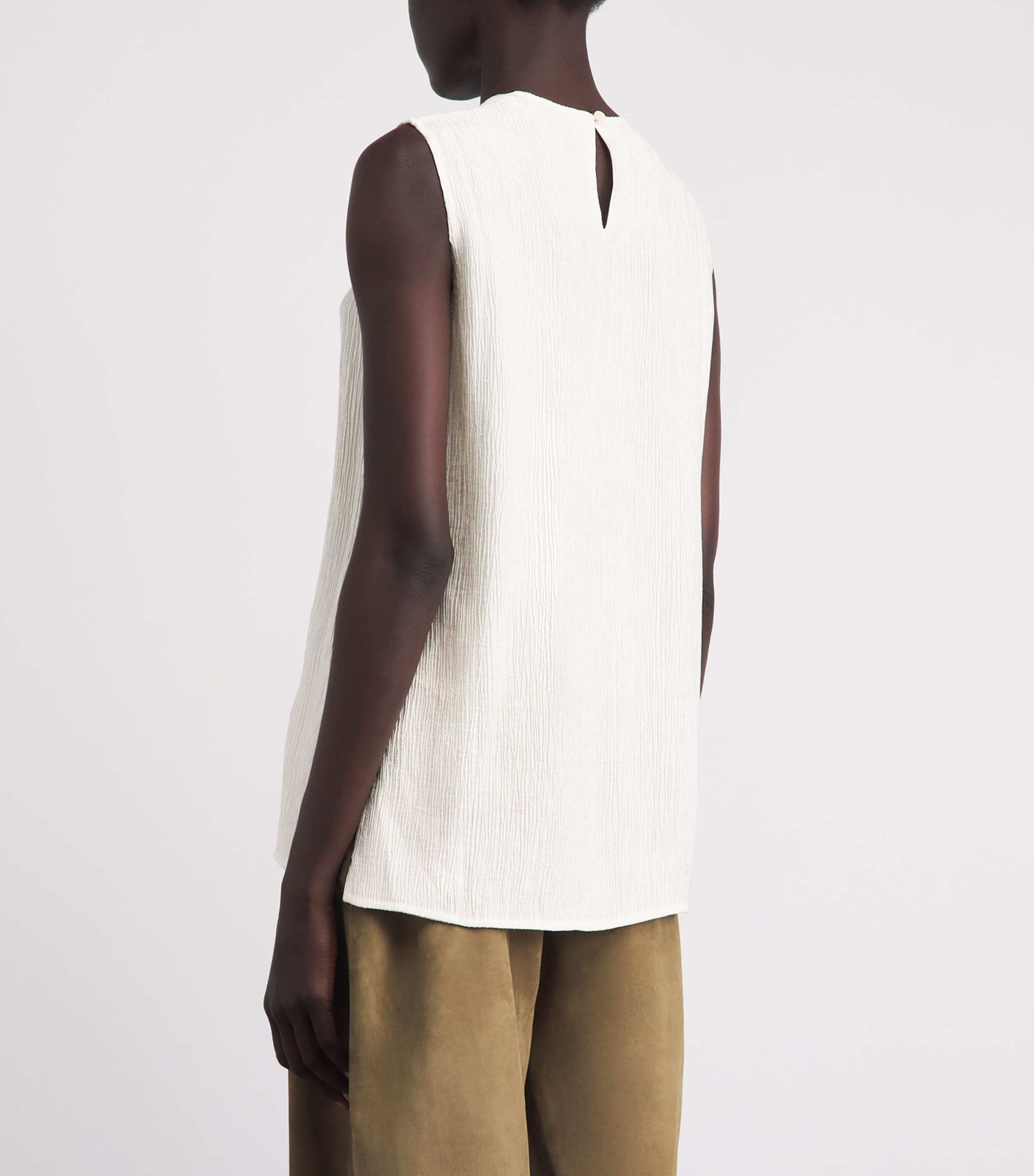 ANINE BING Womens Malia Tank Top Ecru Image 5