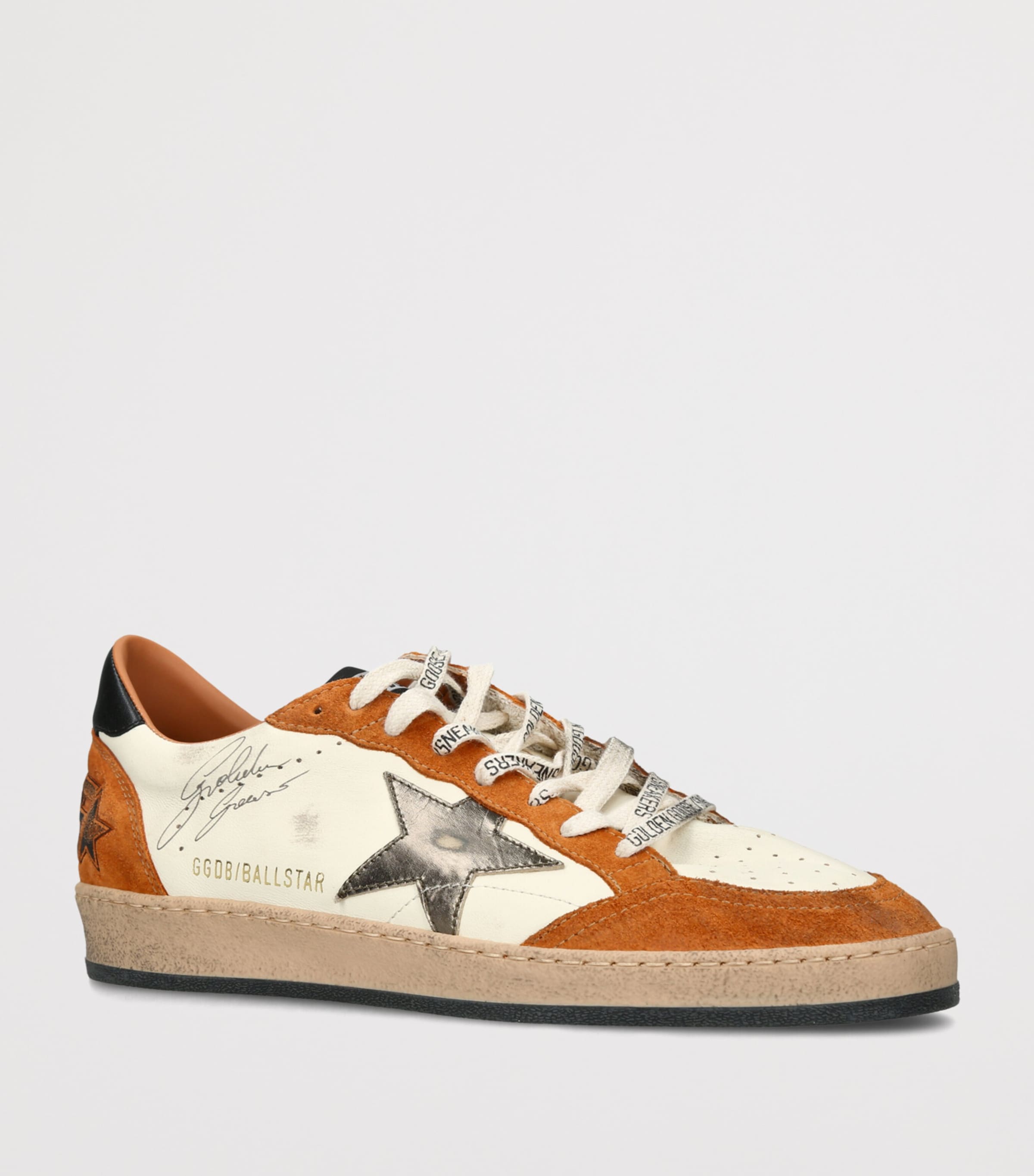Golden Goose Nappa Leather Ball Star Sneakers Tan Comb Image 3