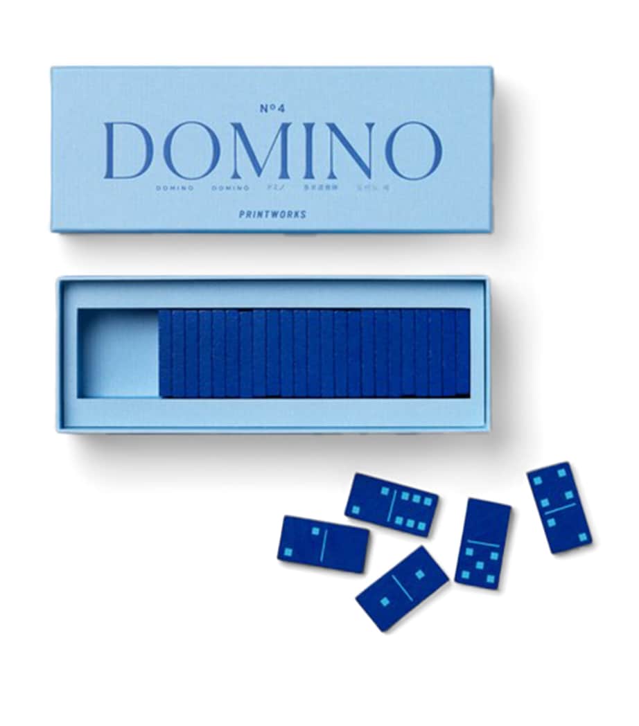 Classic Dominoes Set BLUE Image 2