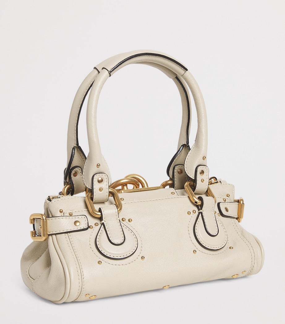 Chloé Small Leather Paddington Top-Handle Bag Cloudy Cream Image 2