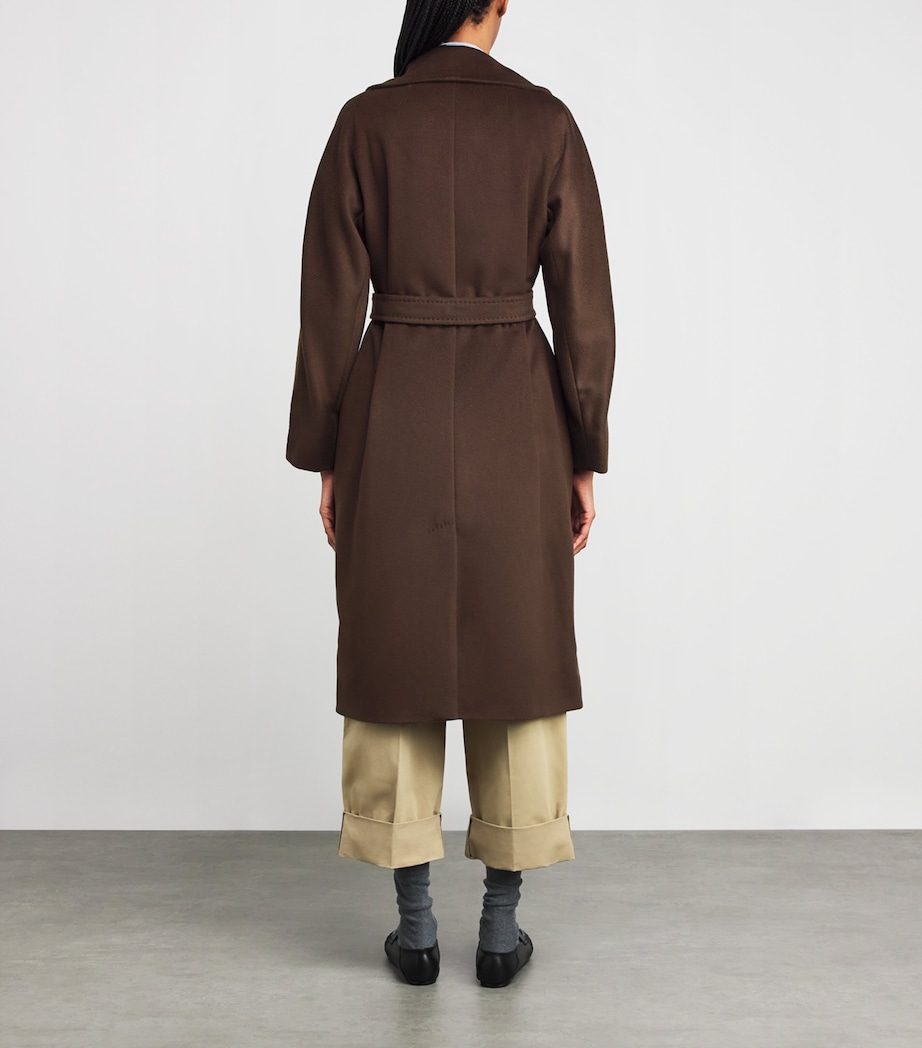 Virign Wool Double-Breasted Coat CHOCOLATE Image 4
