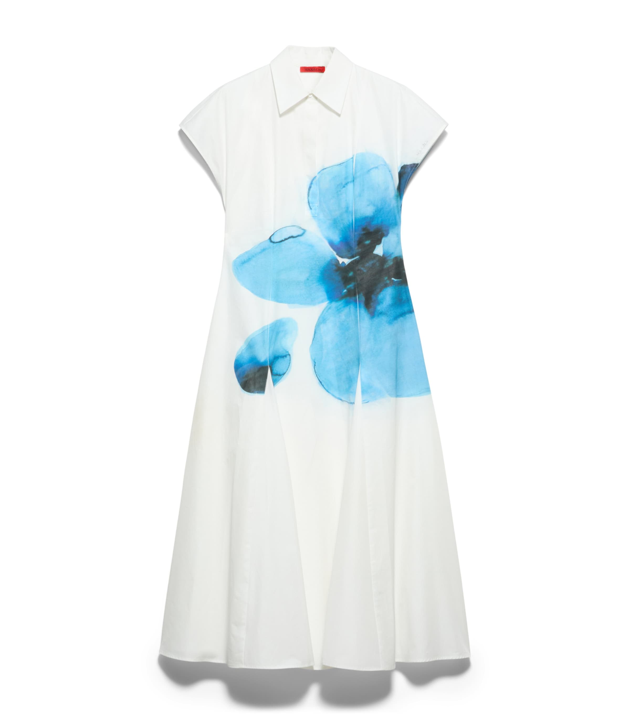 MAX&Co. Womens Cotton Shirt Midi Dress Cream Image 1