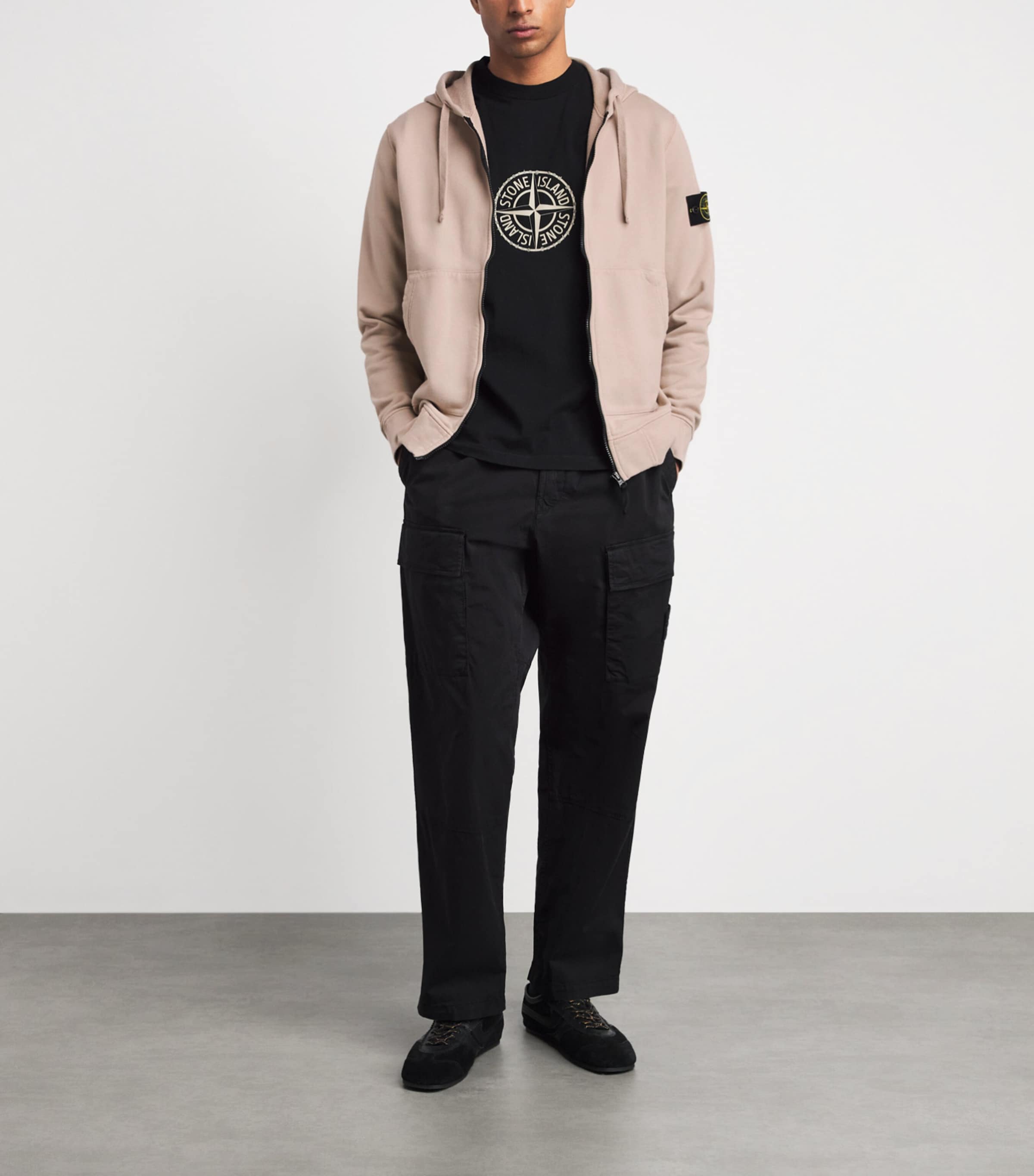 Stone Island Mens Organic Cotton Zip-Up Hoodie Image 2