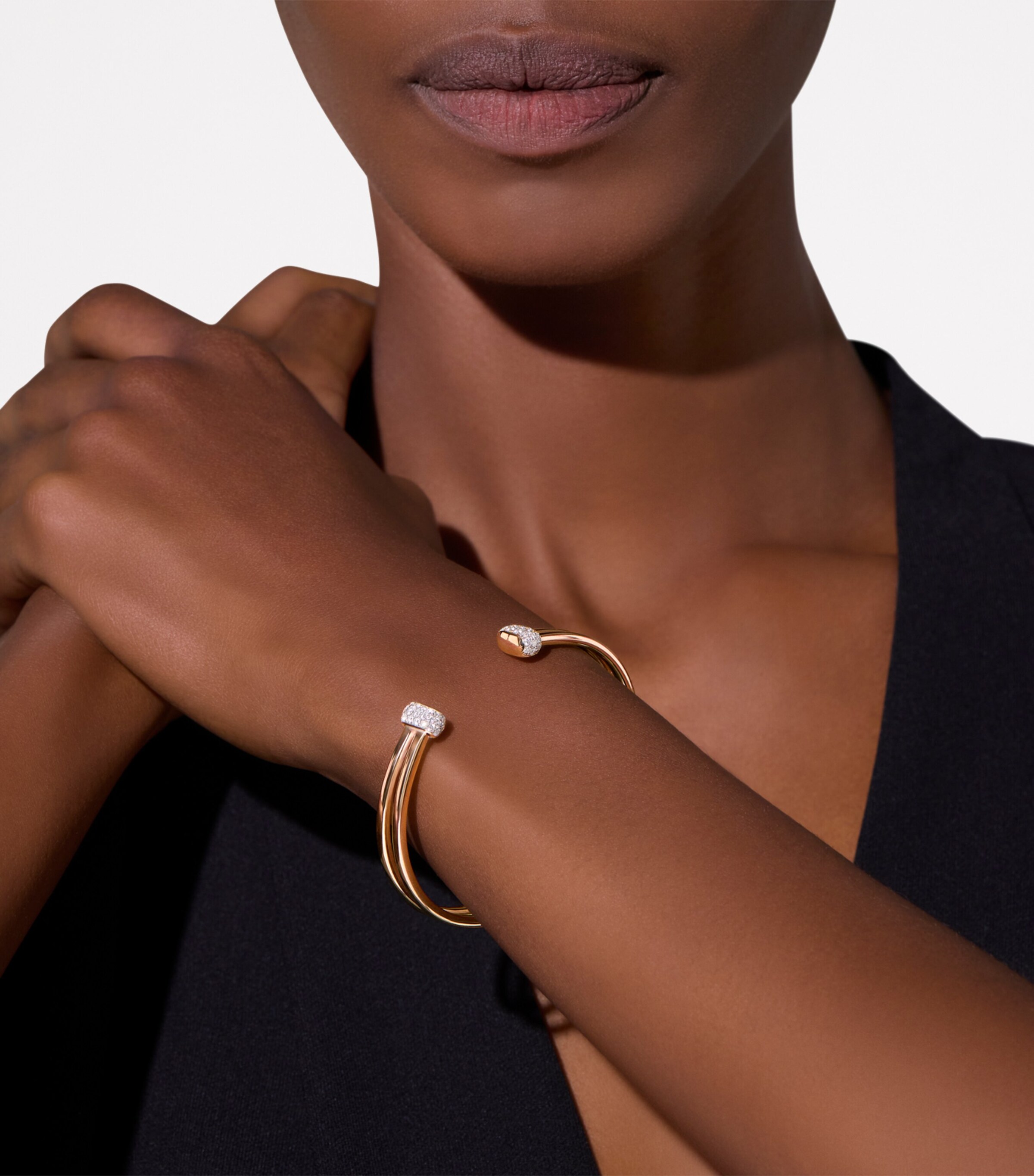 Rose Gold and Diamond Pomellato Together Bangle DB000 Image 3