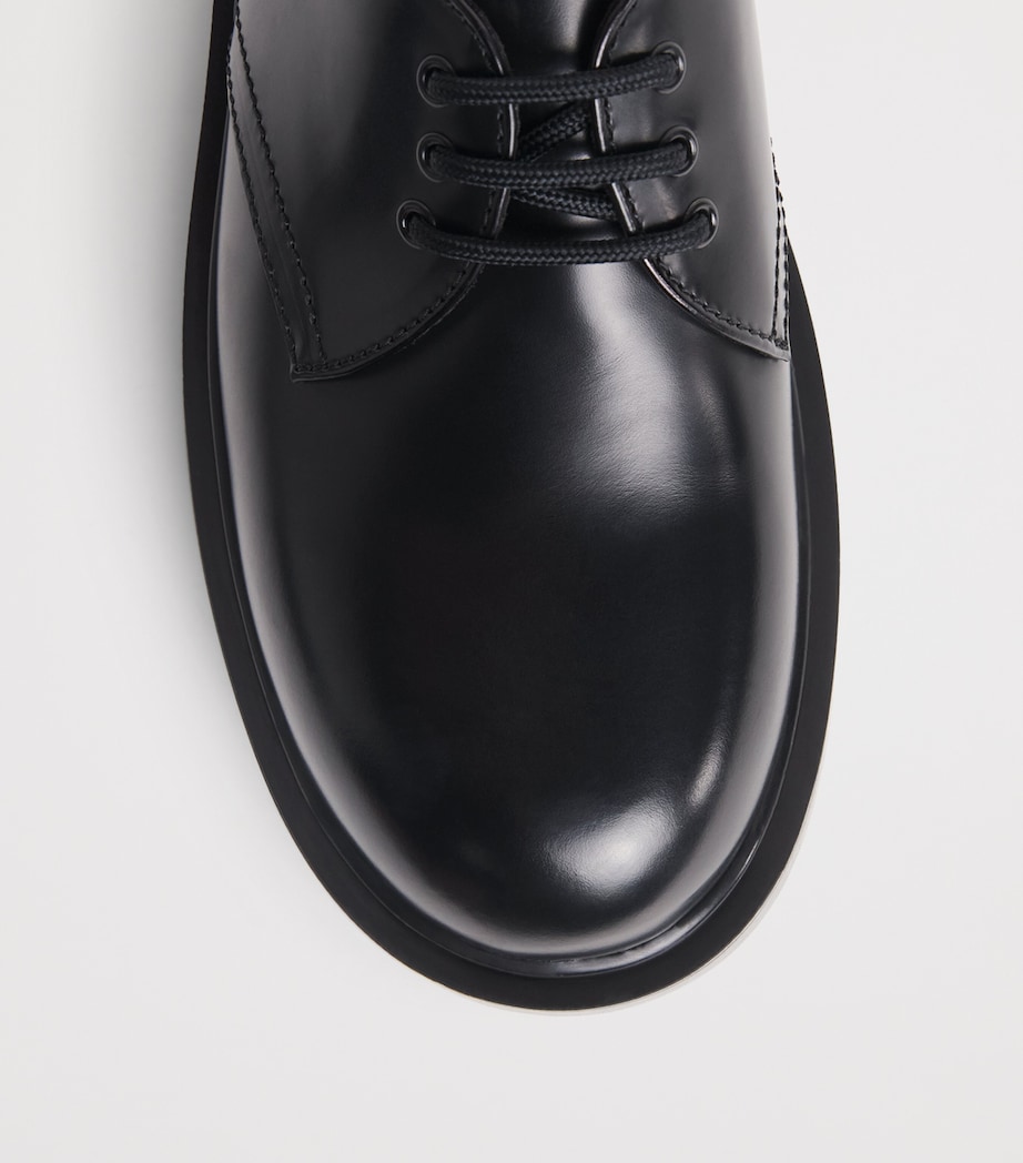 Sandro Paris Leather Derby Shoes Black Image 6