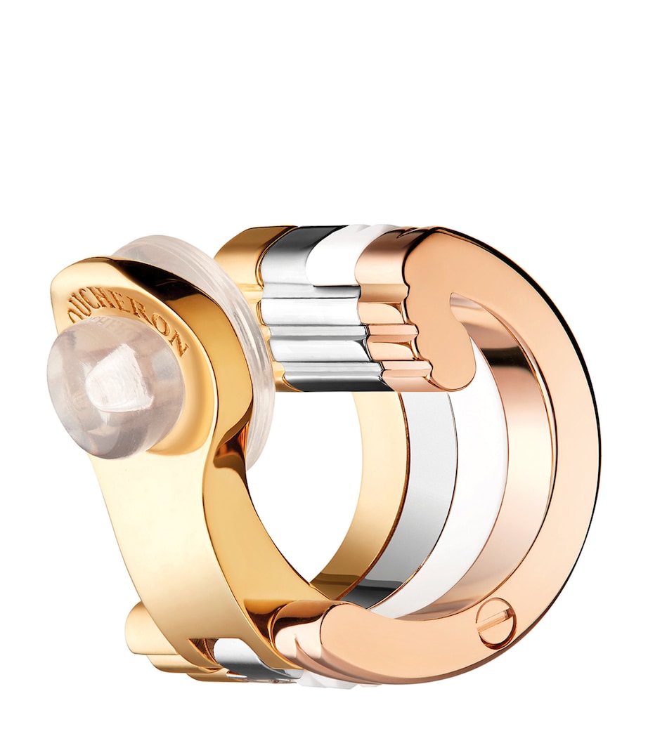 Mixed Gold and Diamond Quatre White Edition Single Ear Clip MULTI Image 3