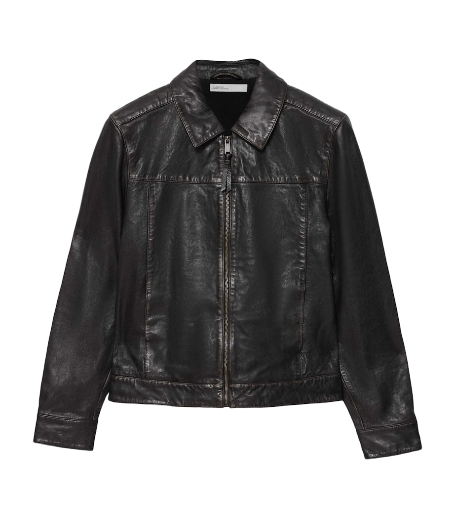 AllSaints Mens Oakland Leather Jacket Black/brown Image 1