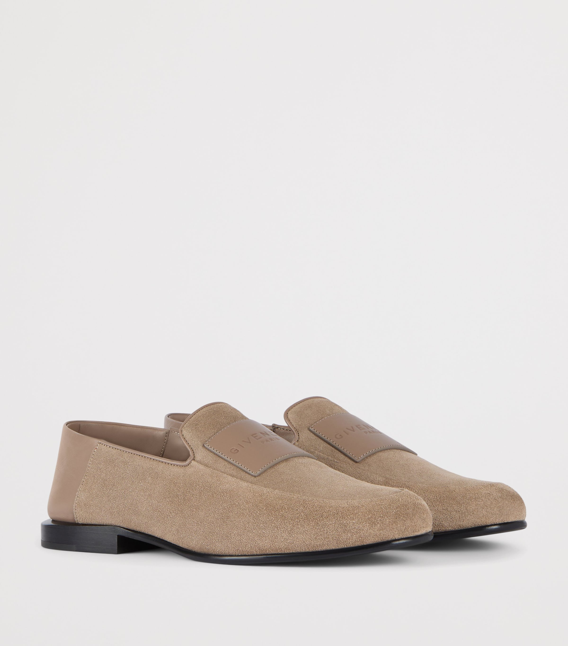 Suede Logo Label Loafers BEIGE Image 2
