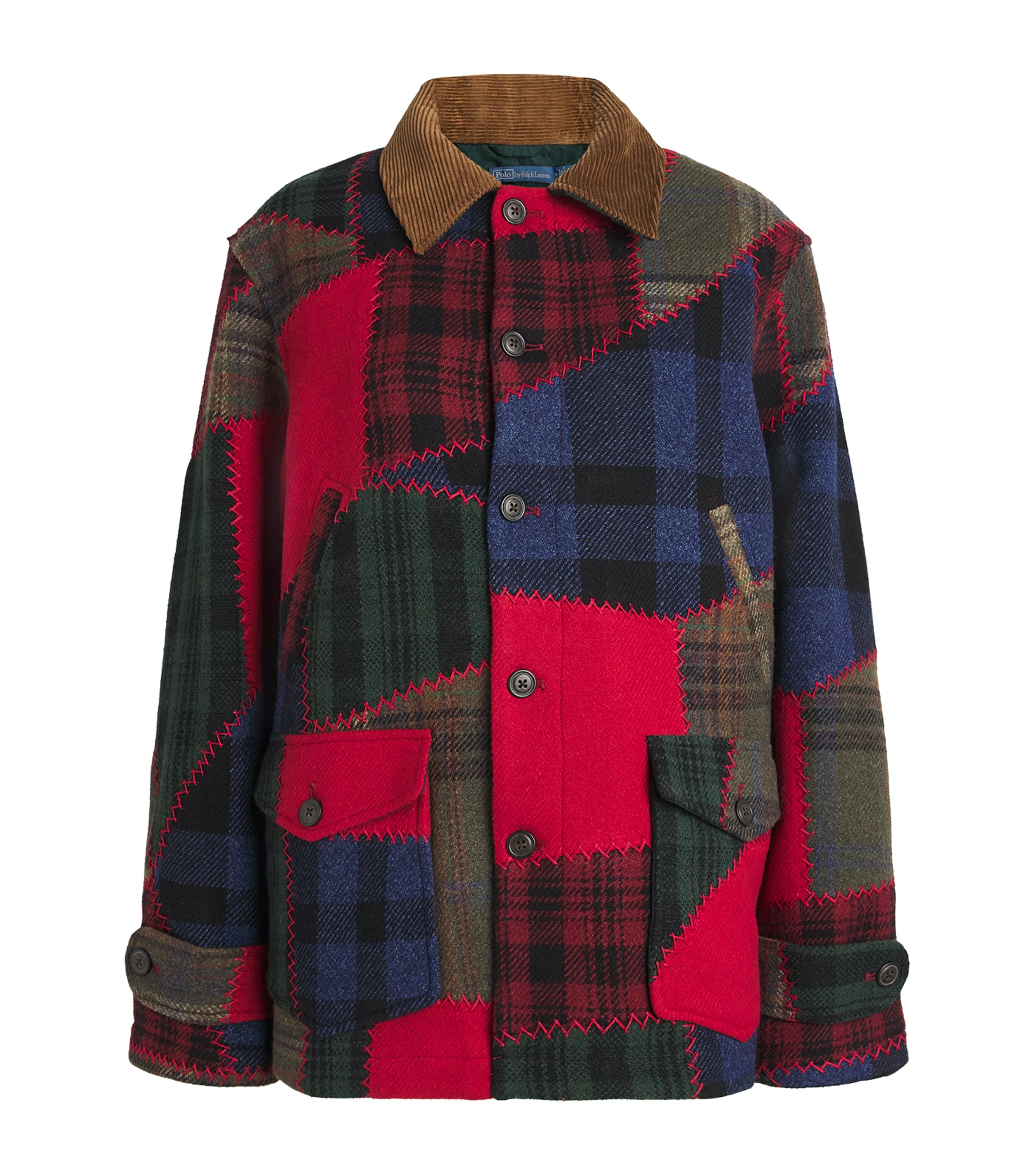 Wool-Blend Patchwork Chore Jacket MULTI PATCHWORK Image 1