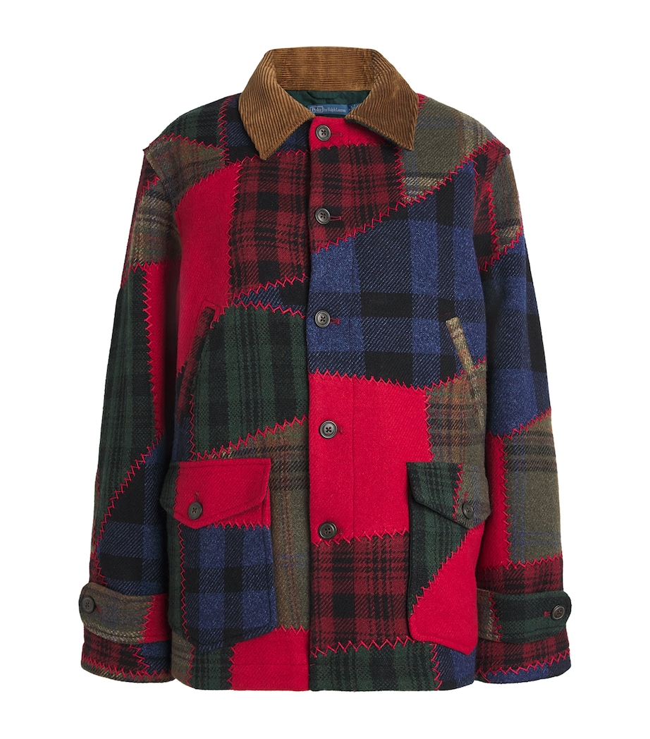 Wool-Blend Patchwork Chore Jacket MULTI PATCHWORK Image 1