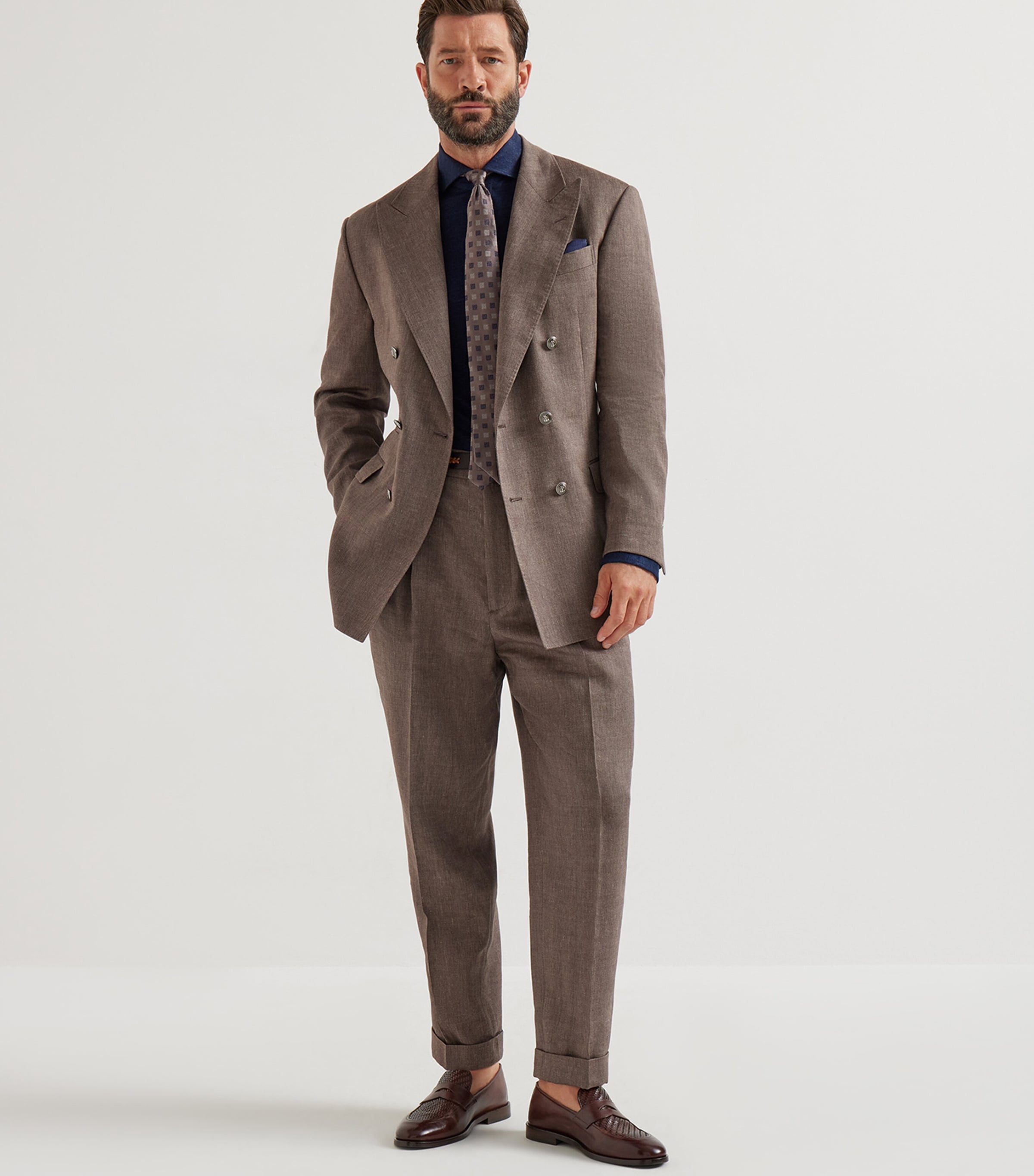 Brunello Cucinelli Mens Linen-Cotton 2-Piece Suit Image 2
