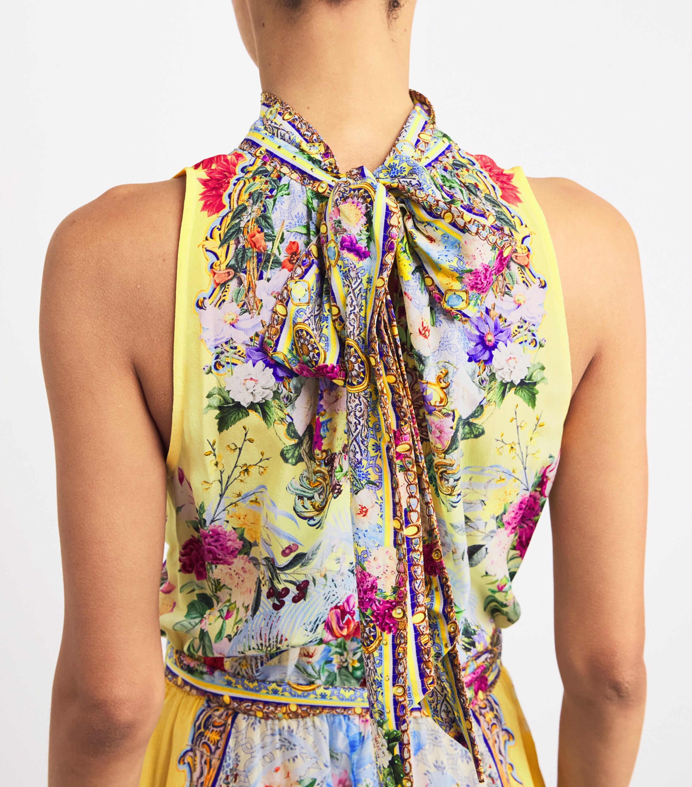 Camilla Womens Silk Flor Fantástica Maxi Dress Florfant Image 6