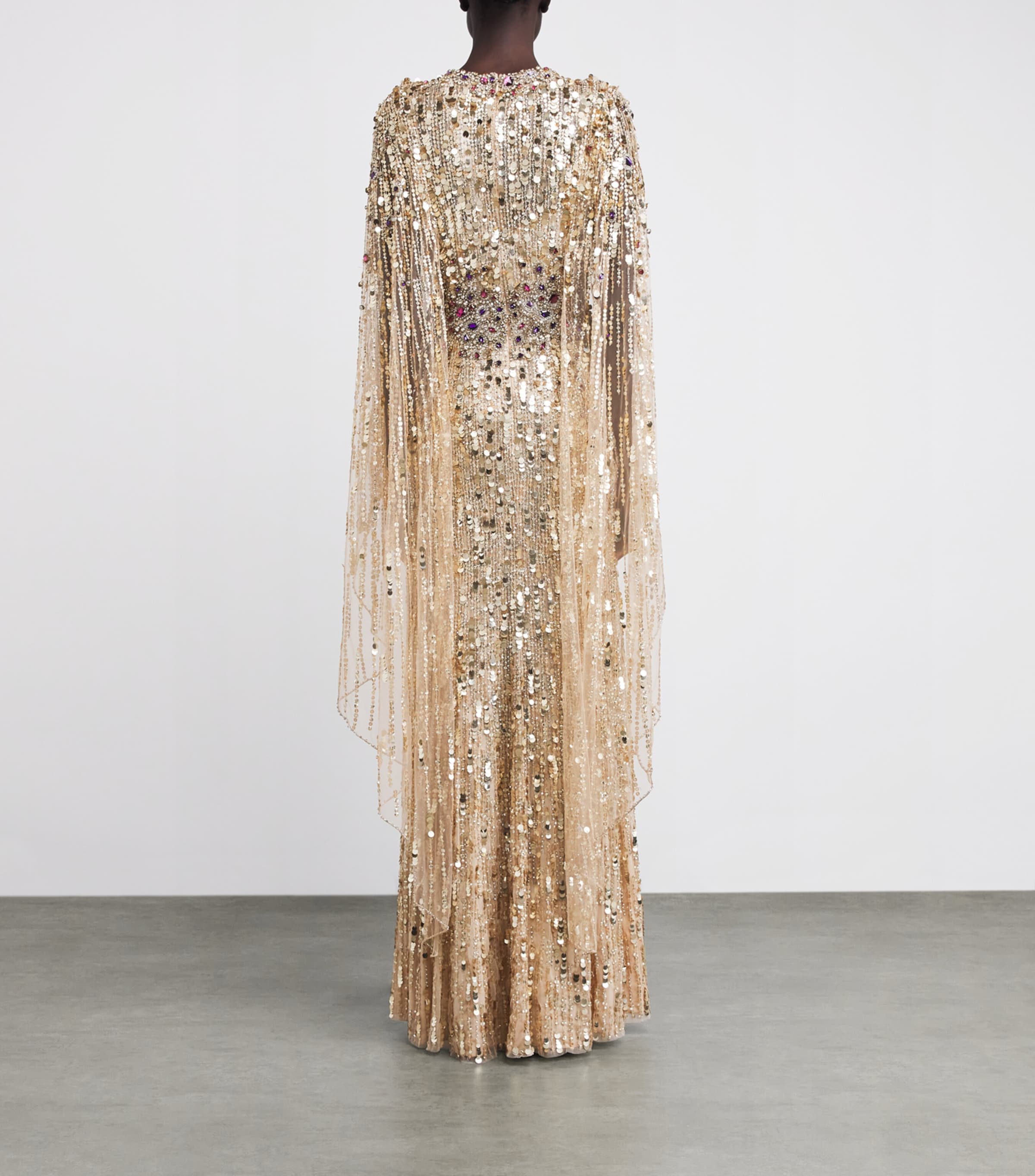 Embellished Honey Dew Gown ILLUSION + JEWEL Image 3