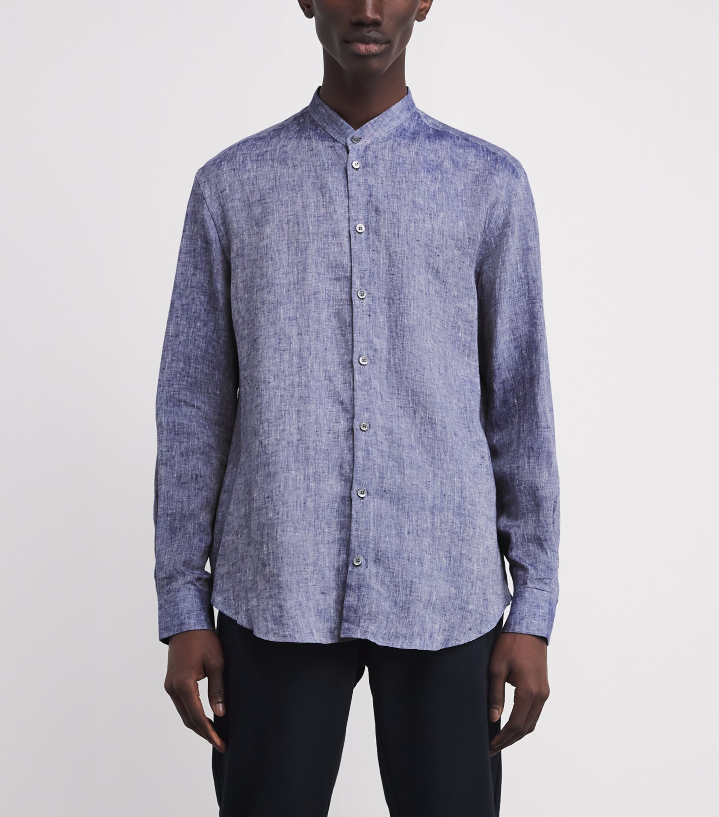Linen Guru-Collar Shirt 919 Image 3