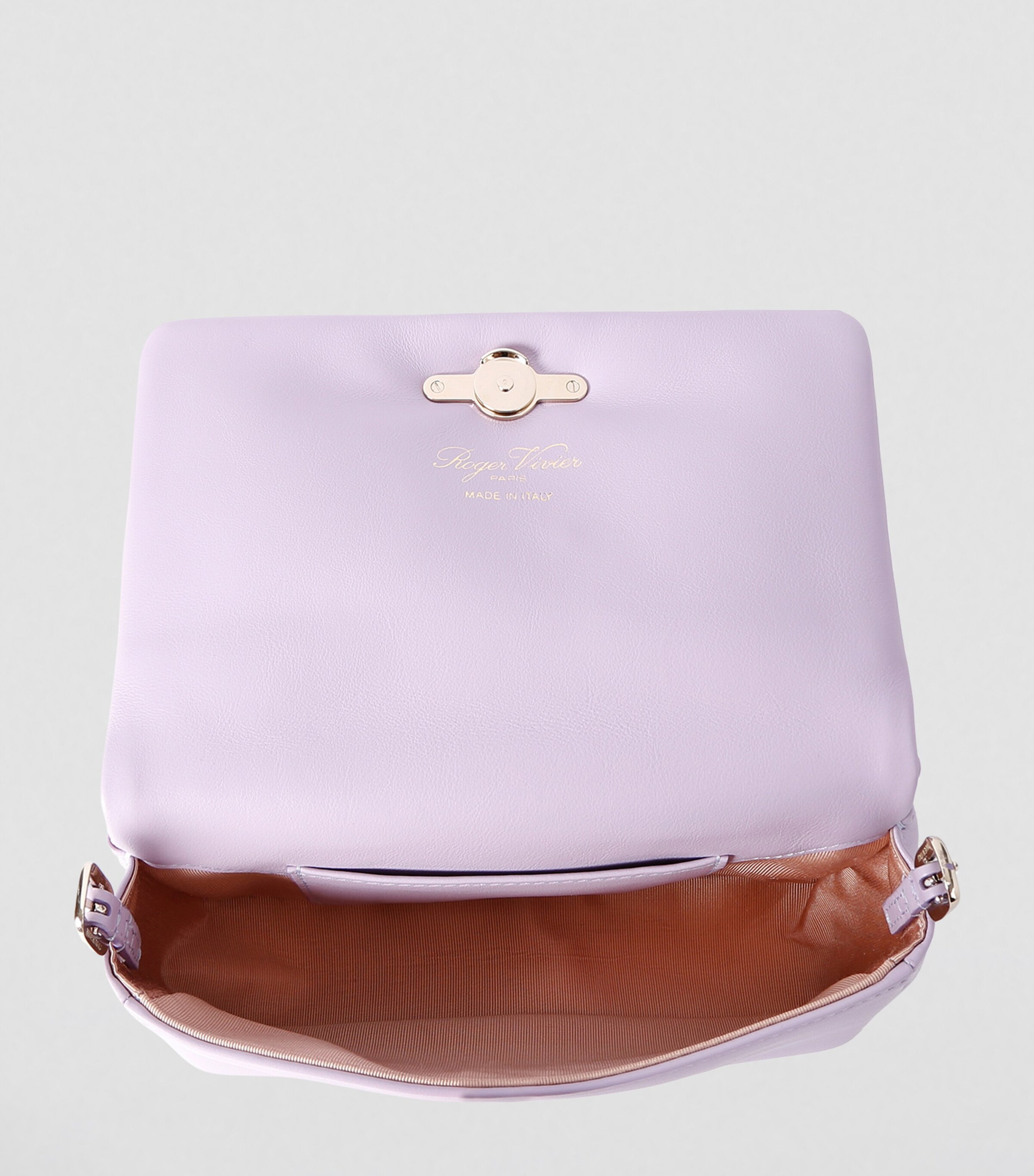 【関税&送料込】Roger Vivier Viv' Choc Phone Holder In Faux Viv' Choc Phone Holder in Leather Black Woman