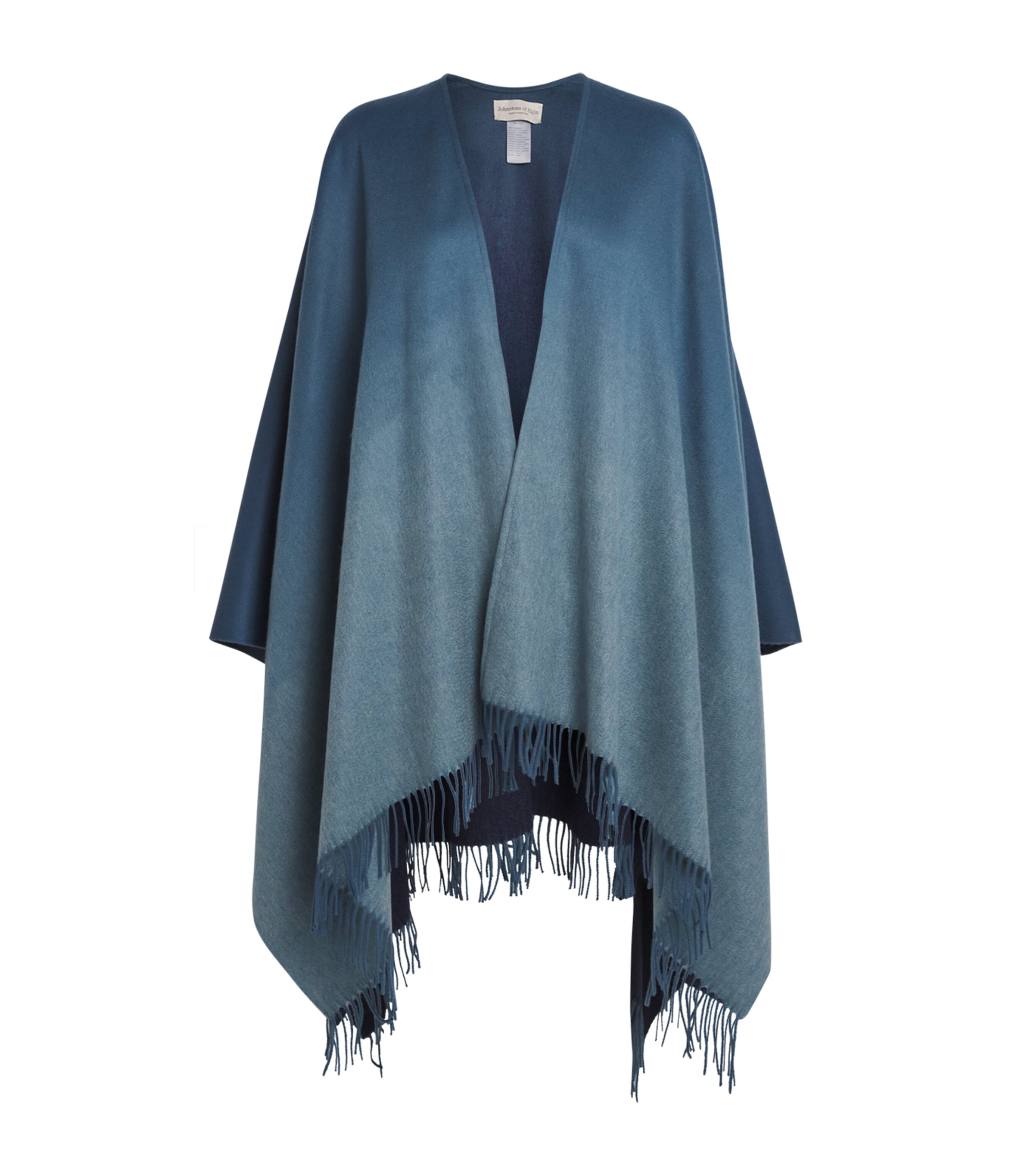 Johnstons Of Elgin Cashmere Ombré Cape In Blue