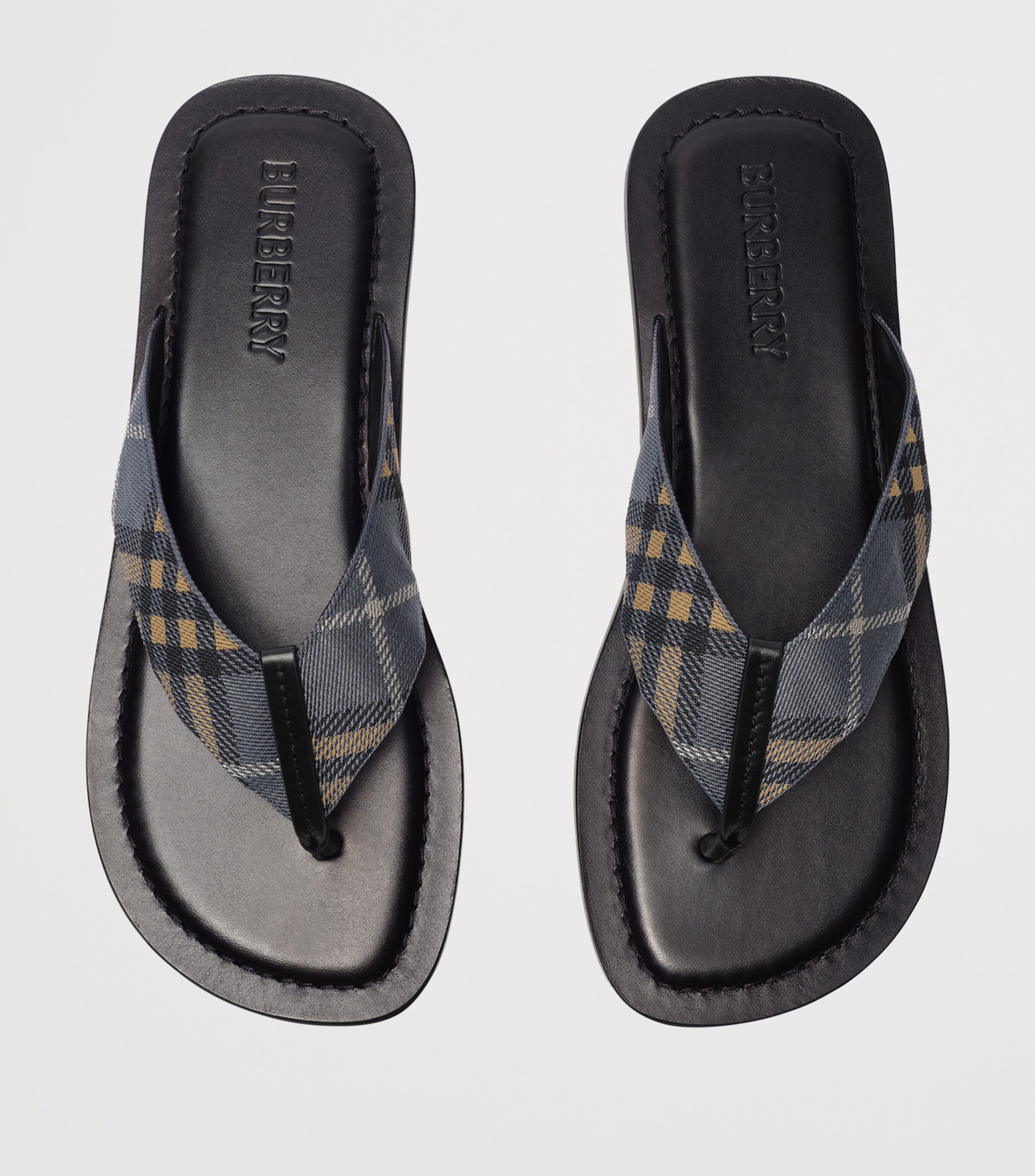 Burberry Check Pavilion Sandals Wave Blue Ip Check Image 2
