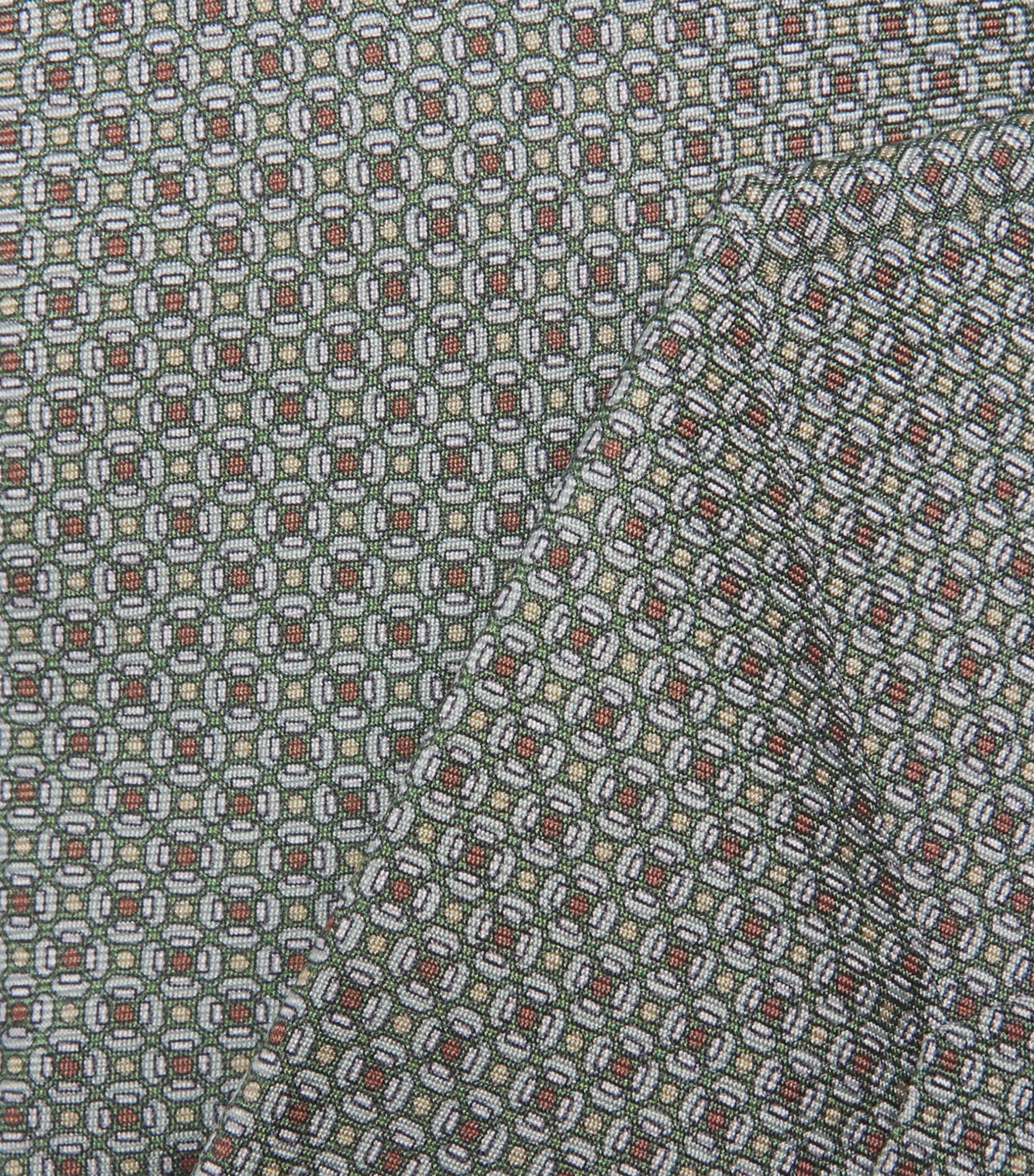 Eton Silk Geometric Tie Mid Green Image 3