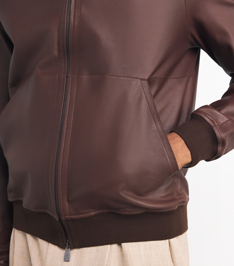 Lambskin Bomber Jacket 030 DARK BROWN EBONY Image 6