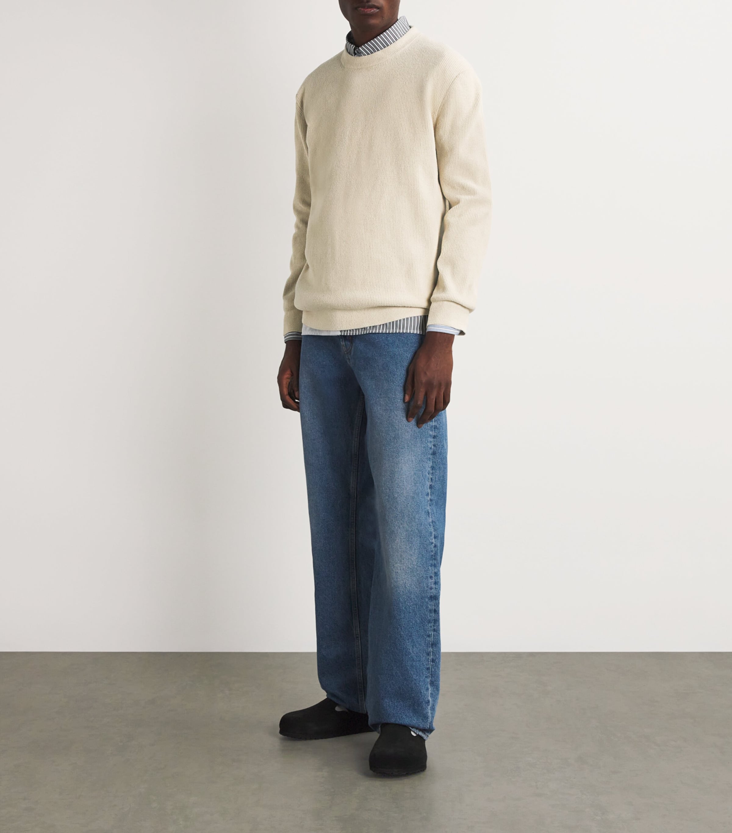 NN07 Mens Cotton Jacobo Sweater Ecru Image 2