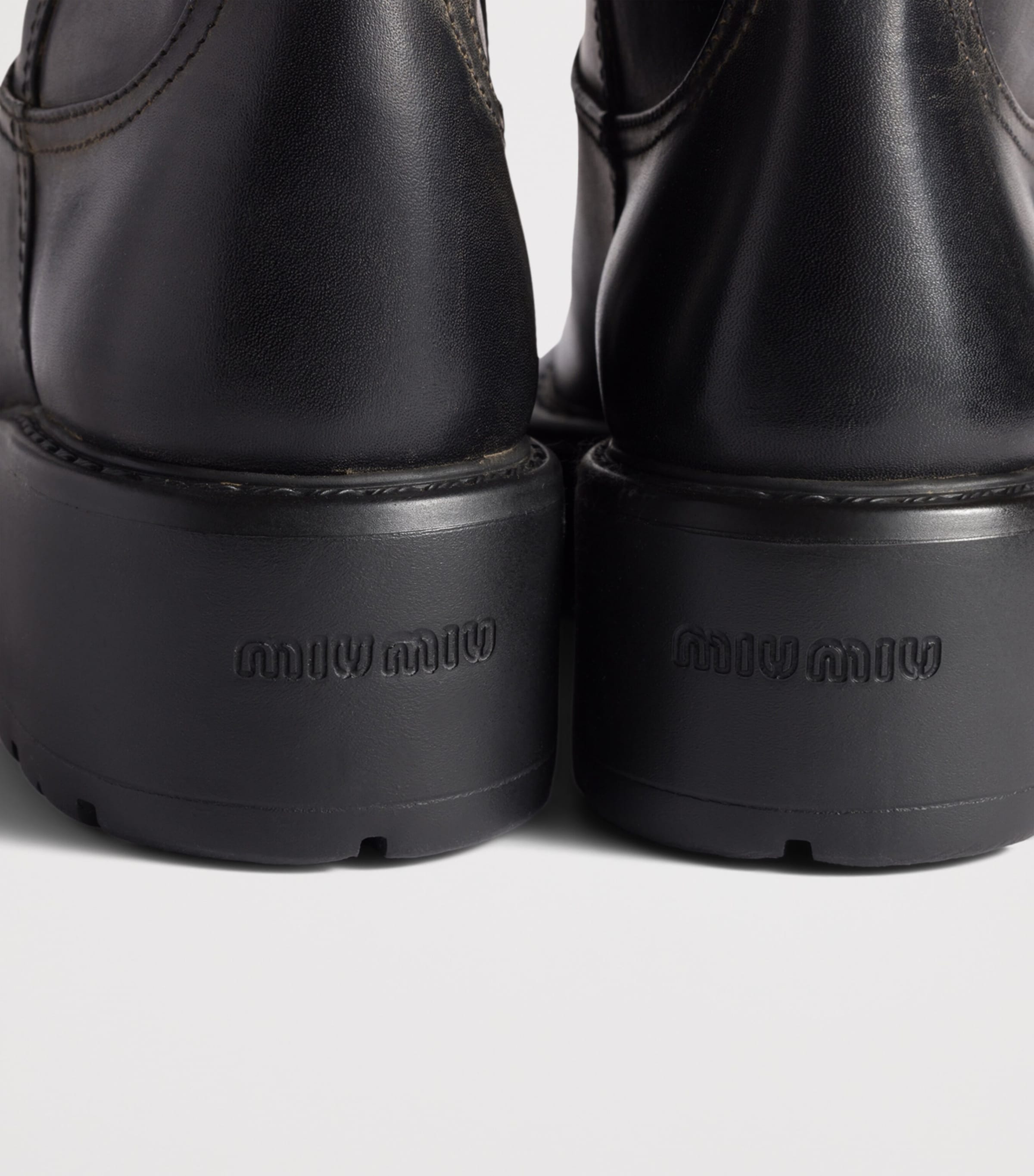 Leather Knee-High Boots F0002 Image 3