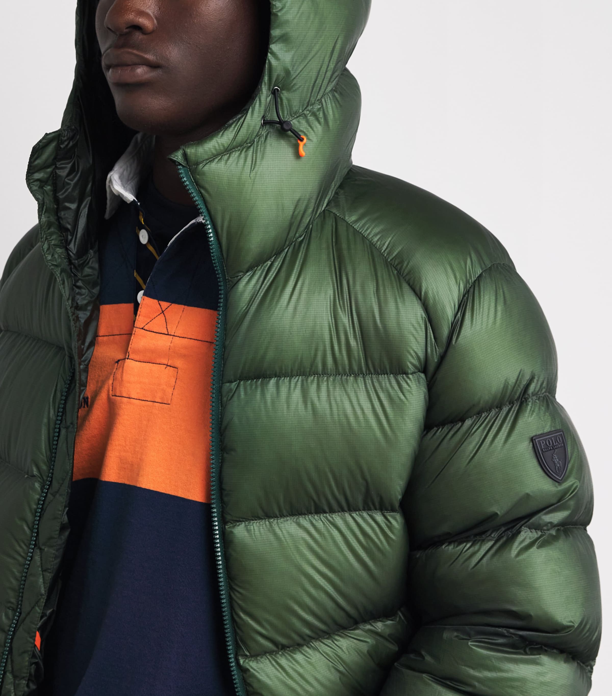 Hooded Puffer Jacket GREEN Image 6