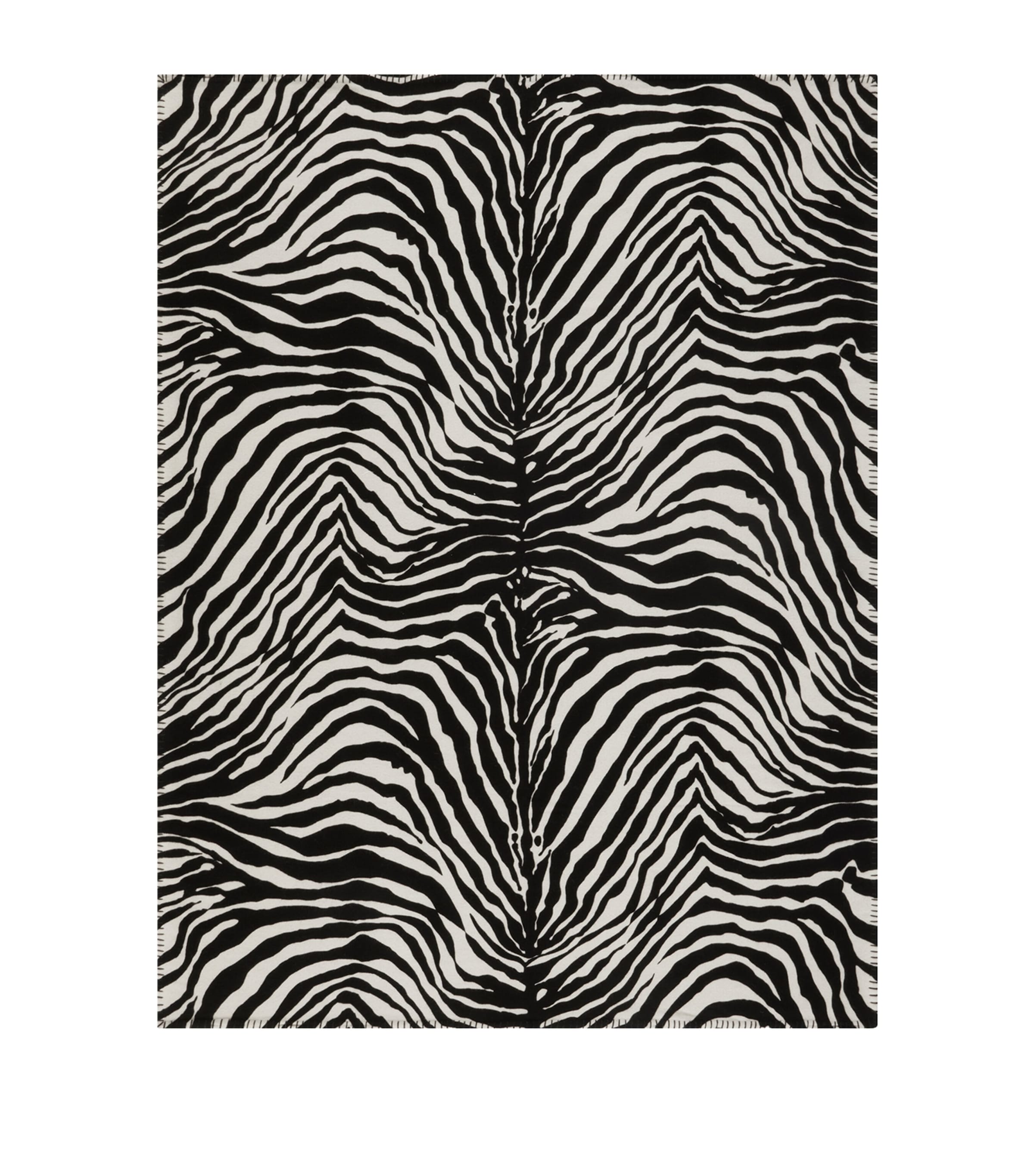 Shop Dolce & Gabbana Casa Wool-silk Zebra Print Blanket